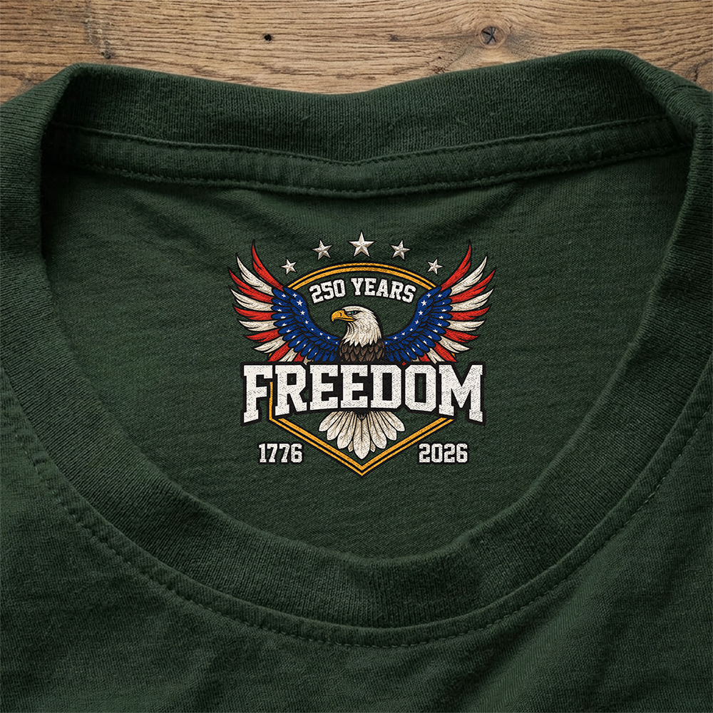 250 Years of Freedom 1776¨C2026 Anniversary Neck Print Shirt Patriotic Gift CH07 910920