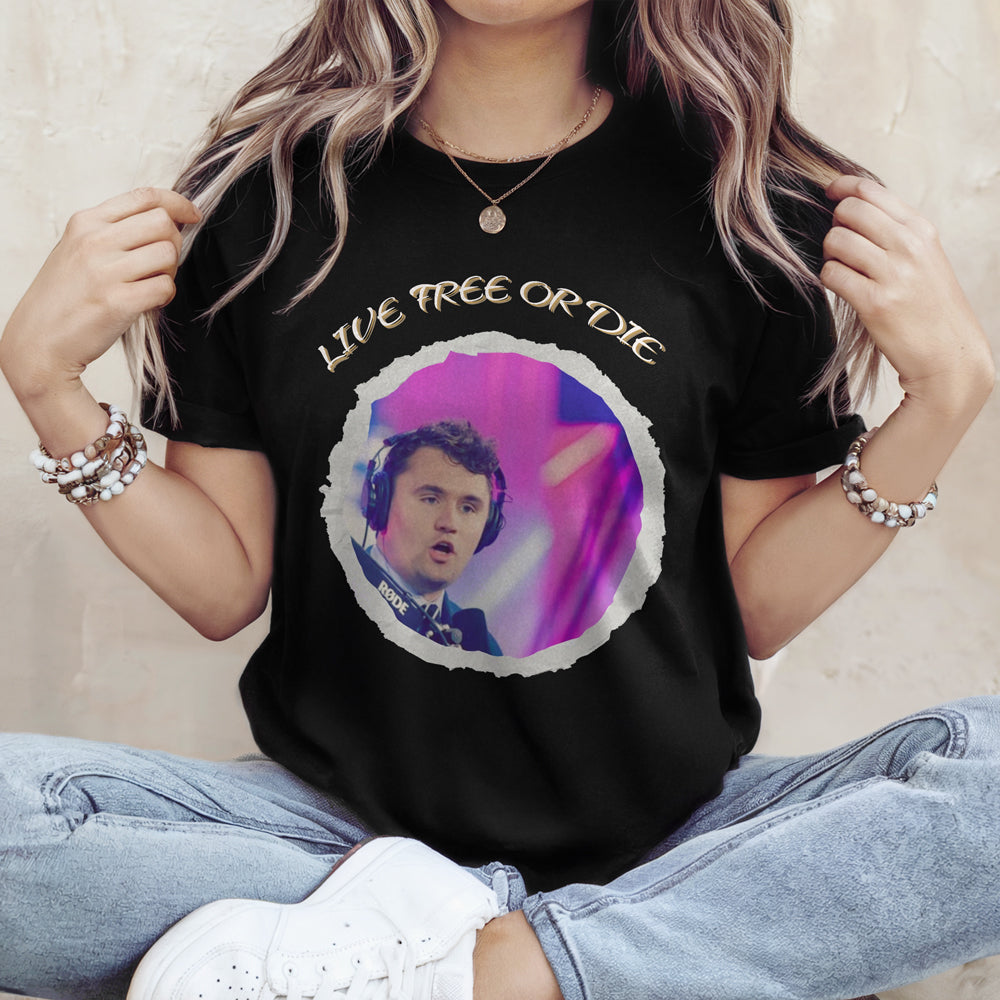 Charlie Kirk - Live Free Or Die Dark Shirt HO82 65790