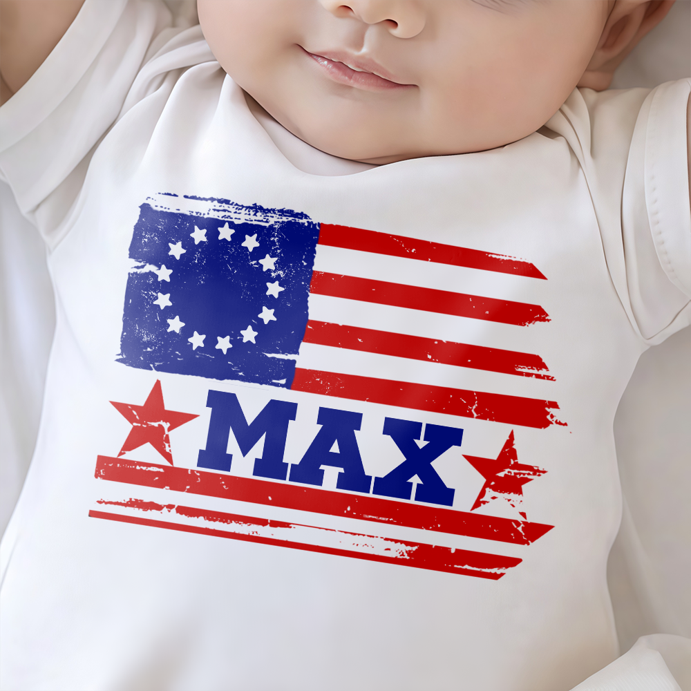 Custom Name Dad With Kid American Flag 1776 USA Matching Shirt Father's Day Gift LM32 899987