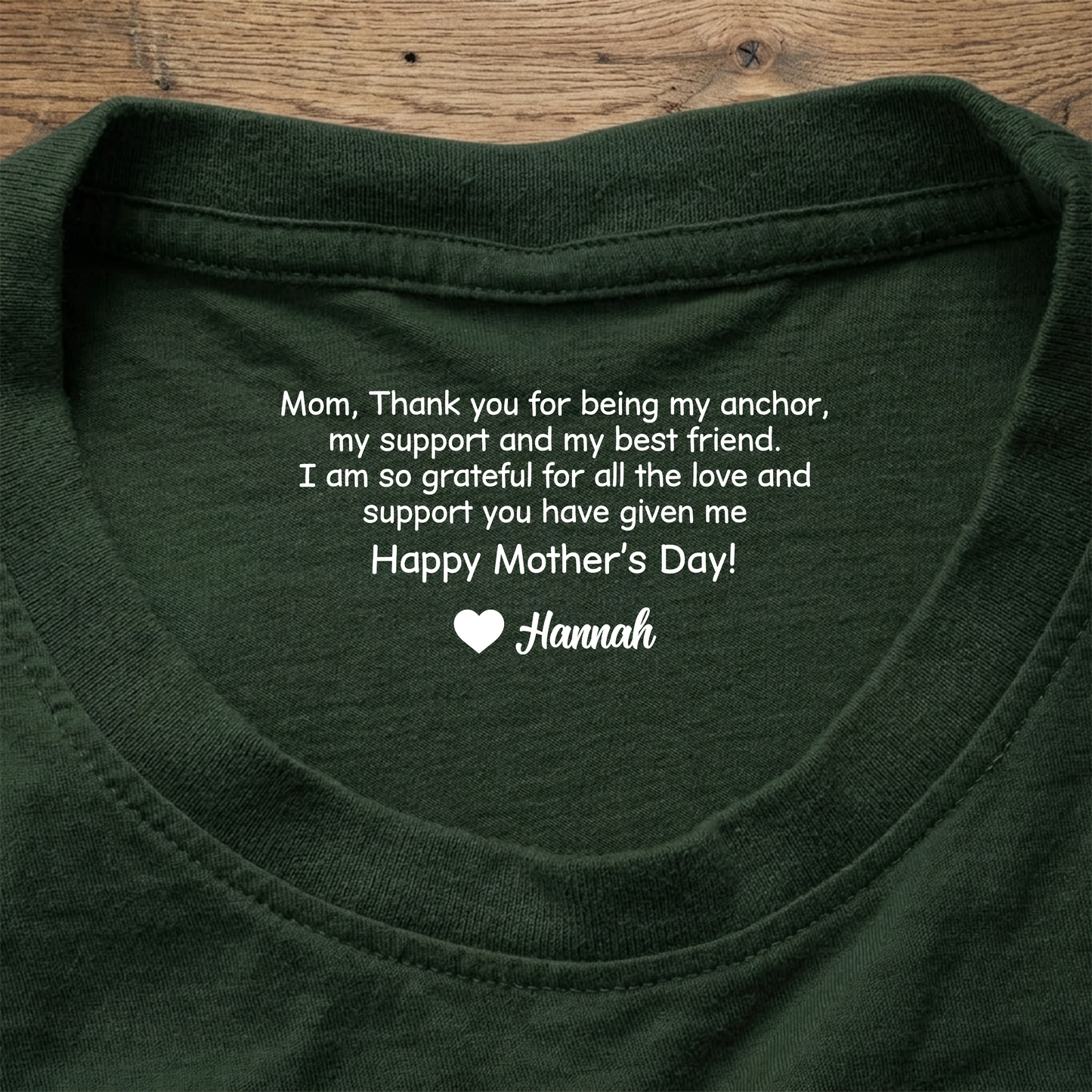 Mom, Thank You For Being My Best Friend Neck Print Tee Personalized Mother¡¯s Day Quote Shirt CH07 910942