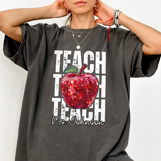Custom Name Teacher Icon Comfort Shirt - Personalized Back to School Gift LM32 669377