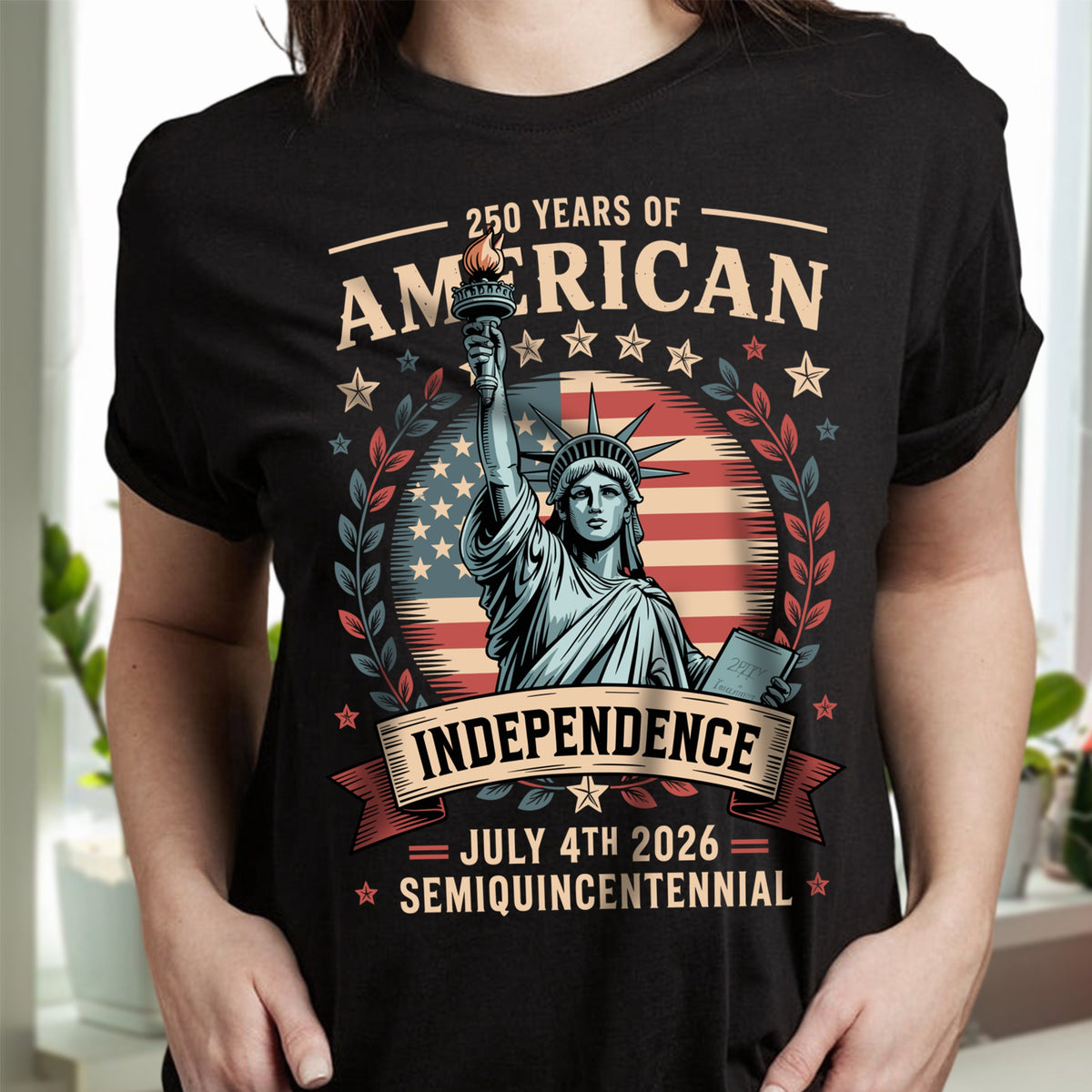 Statue of Liberty 250 Years Independence Day 2026 Dark Shirt LM32 895293