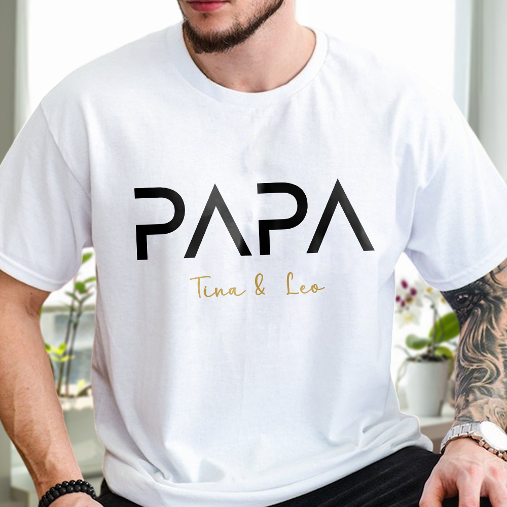 Custom Name Papa Bright Shirt Father's Day Gift HO82 902738