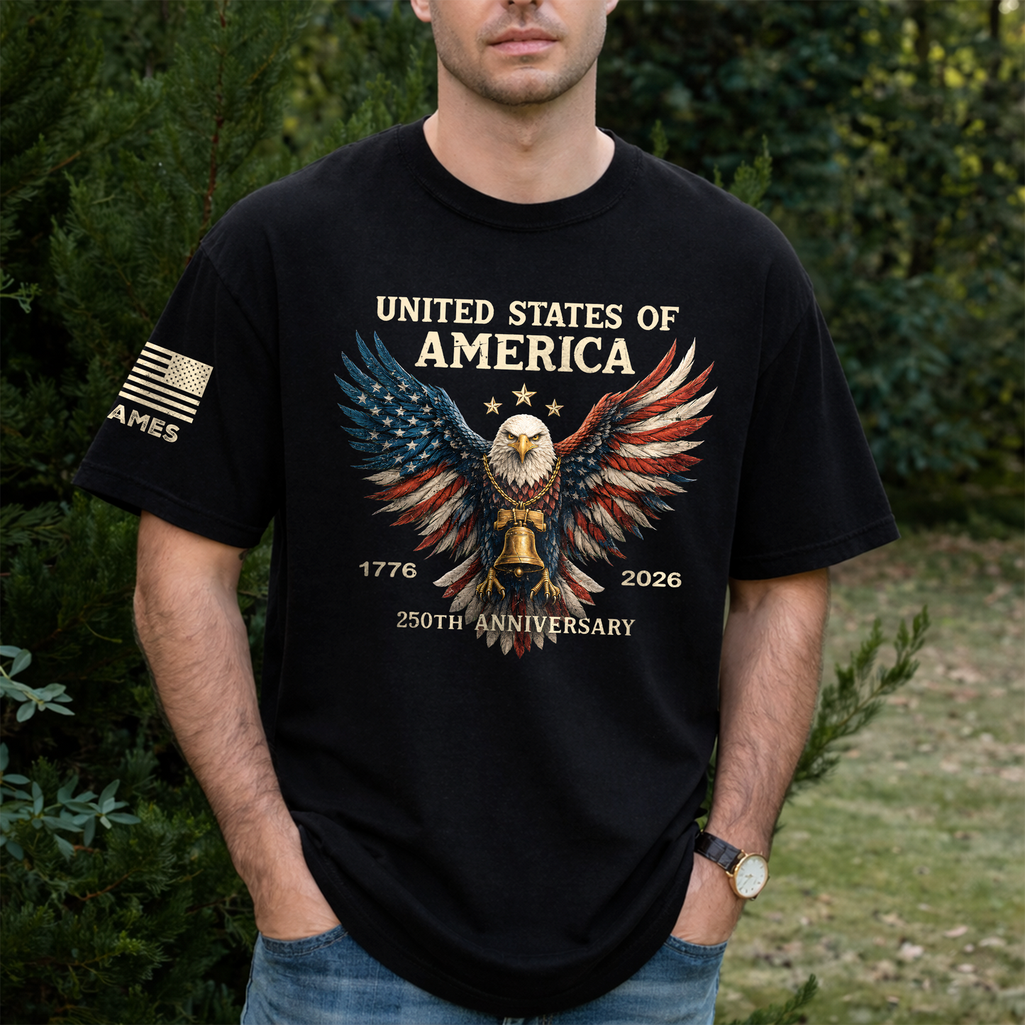 Personalized USA 250th Anniversary Eagle 1776¨C2026 Short Sleeve Print Shirt LM32 669045