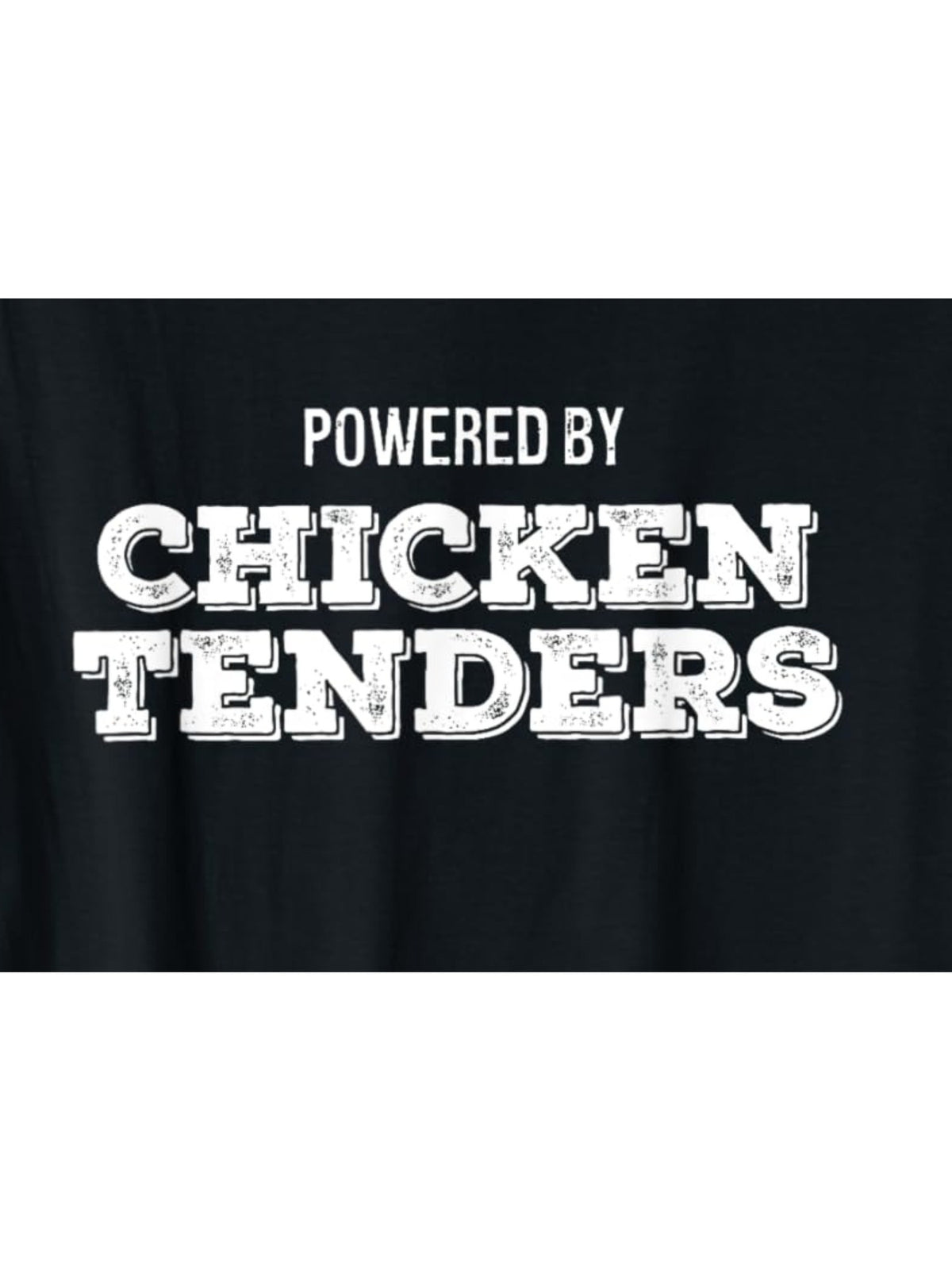 Powered by Chicken Tenders Retro Trendy Printed T-shirt, Men's Casual and Comfortable T-shirt Summer, Men's Short-sleeved Top for Everyday Activities Birthday Gift to Men