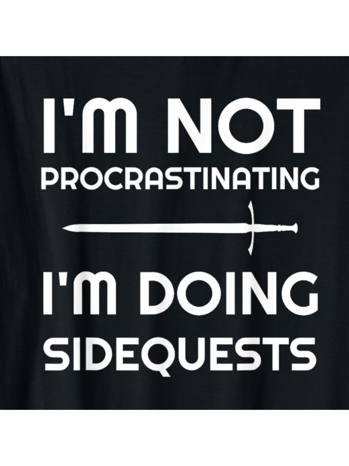 I'm Not Procrastinating I'm Doing Side Quests Funny Gamer Retro Trendy Printed T-shirt, Men'S Casual and Comfortable T-shirt Summer, Men'S Short-sleeved Top for Everyday Activities Birthday Gift to Men