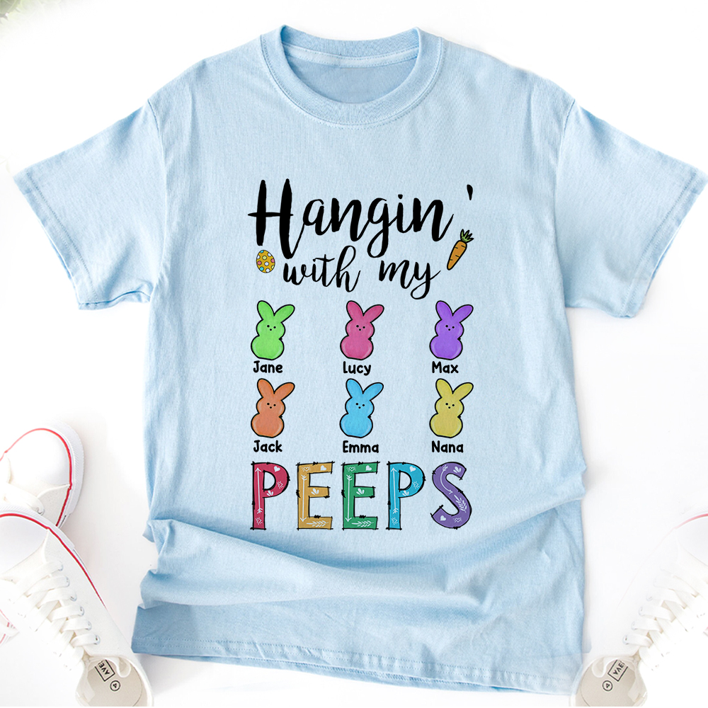 Hangin¡¯ With My Peeps Easter Bright Shirt Personalized Gift For Easter Day HO82 901210