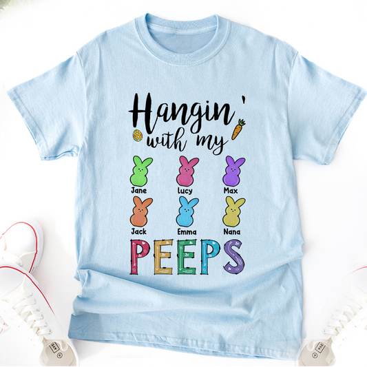 Hangin¡¯ With My Peeps Easter Bright Shirt Personalized Gift For Easter Day HO82 901210