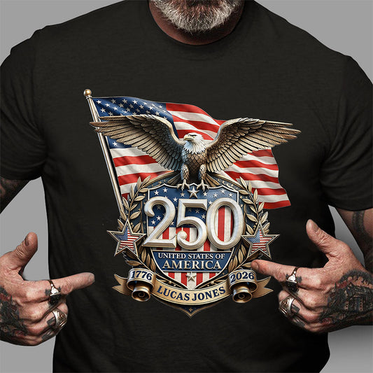 Personalized Patriot Eagle America 250th Anniversary Dark Shirt HO82 901836