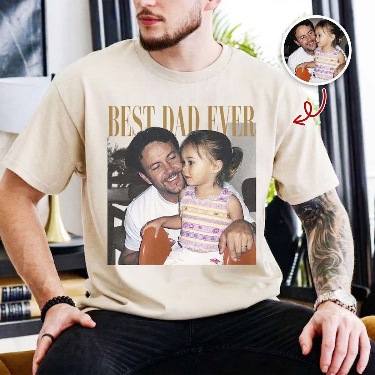 Custom Photo Best Dad Ever Comfort Shirt - Dad, Grandpa, Father's Day Gift, HO82 902712