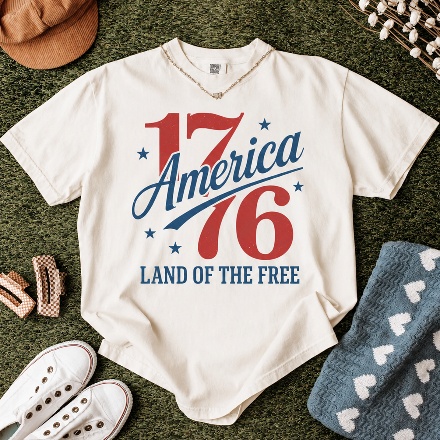 America 1776 Land Of The Free Patriotic Comfort Shirt HO82 902752