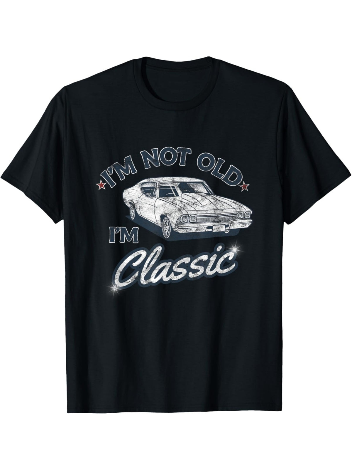"I'm Not Old, I'm Classic" Funny Men's T-Shirt - Retro Birthday Gift, Comfortable Cotton Short-Sleeved Top for Everyday Summer Wear