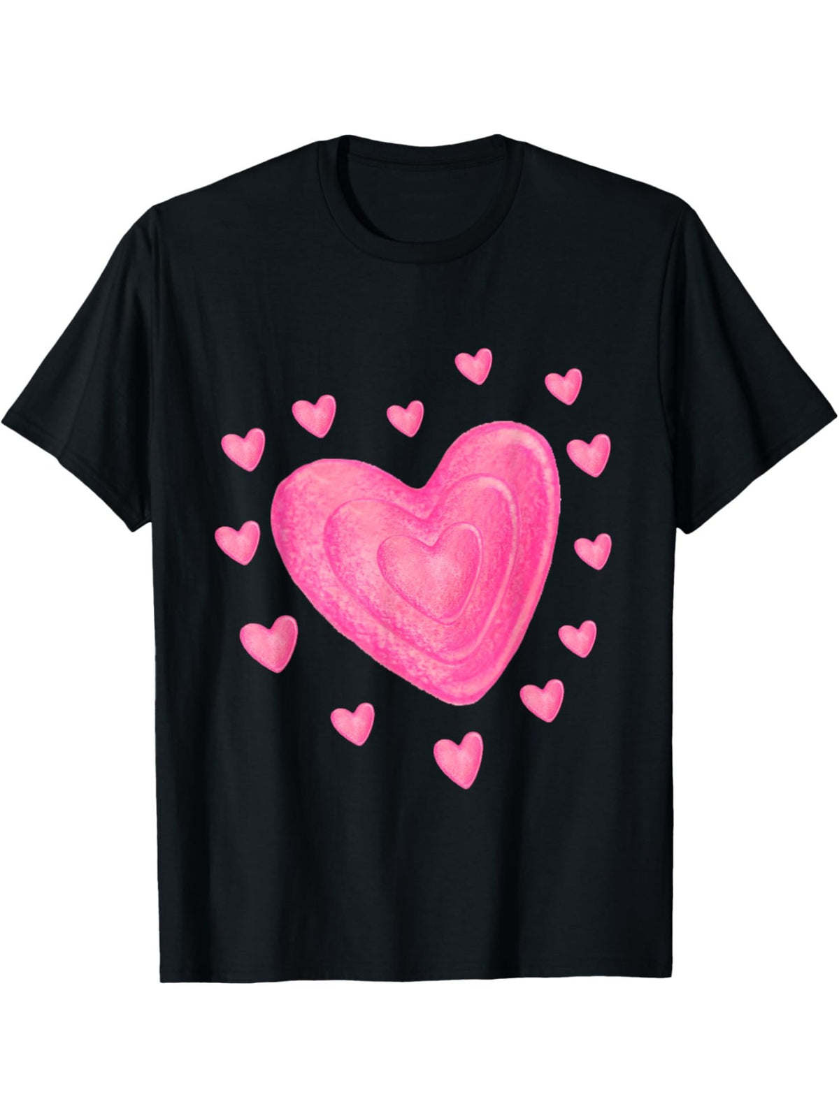Men's Pink Heart Valentine's Day Quote T-Shirt - Retro, Trendy, Comfortable Cotton Short-Sleeve Top for Everyday Summer Activities, Birthday Gift, Casual, Printed