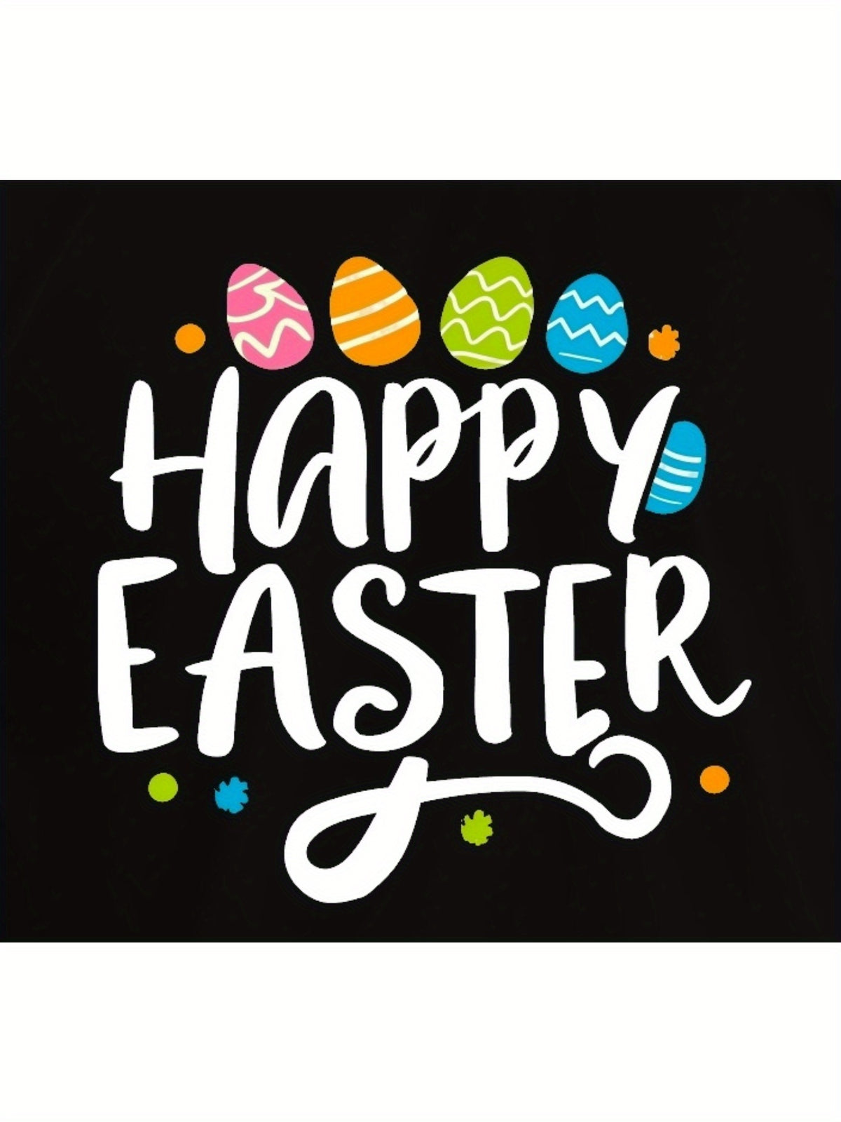 Men's Happy Easter Vintage-Inspired Cotton T-Shirt - Soft & Comfortable Crew Neck, Colorful Egg Print, Ideal for Summer Outdoor Activities - Perfect Easter Gift