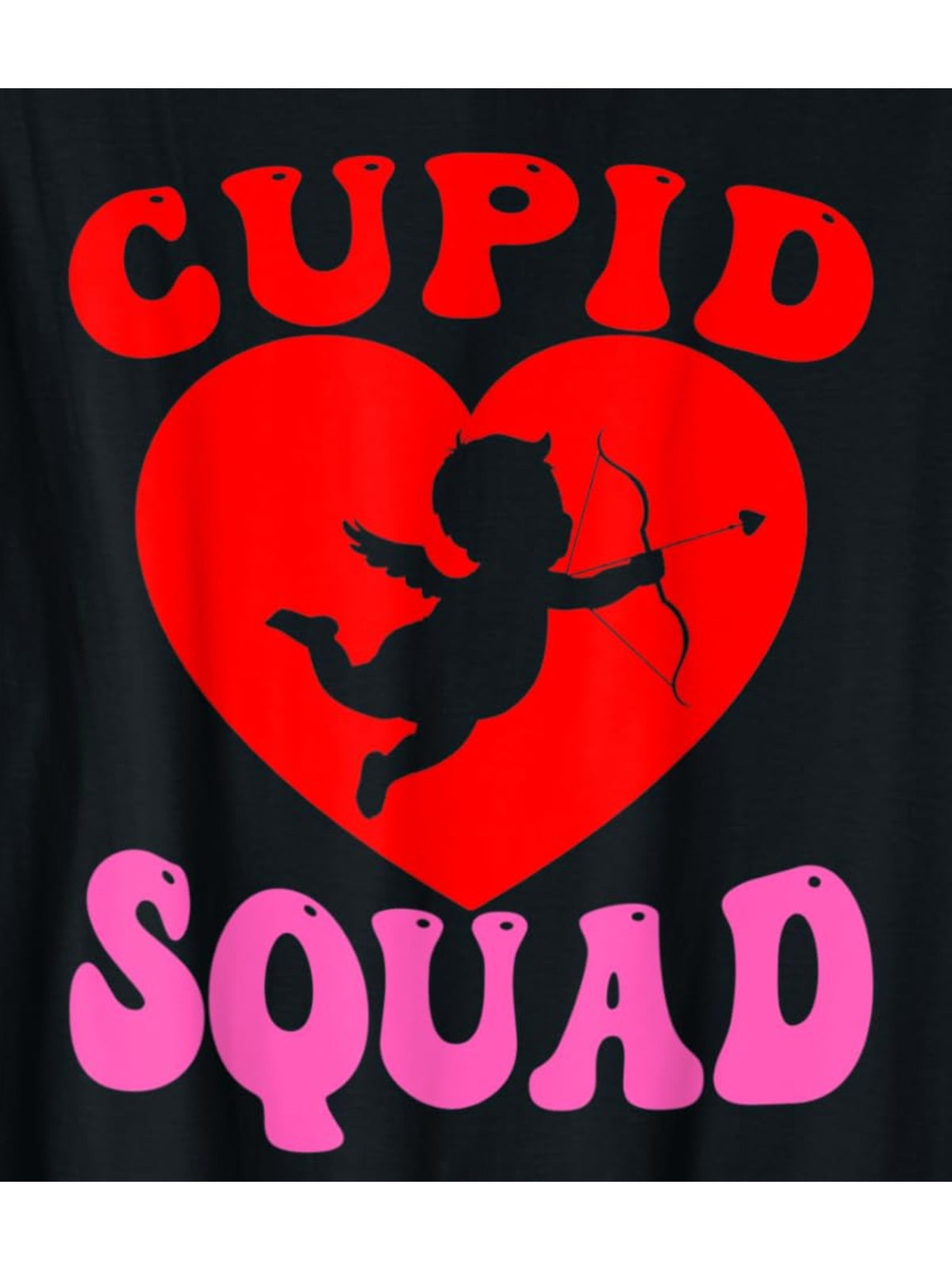 Cupid Squad Hearts Funny Valentine'S Day Quotes Retro Trendy Printed T-shirt, Men'S Casual and Comfortable T-shirt Summer, Men'S Short-sleeved Top for Everyday Activities Birthday Gift Valentine'S Day Gift to Men