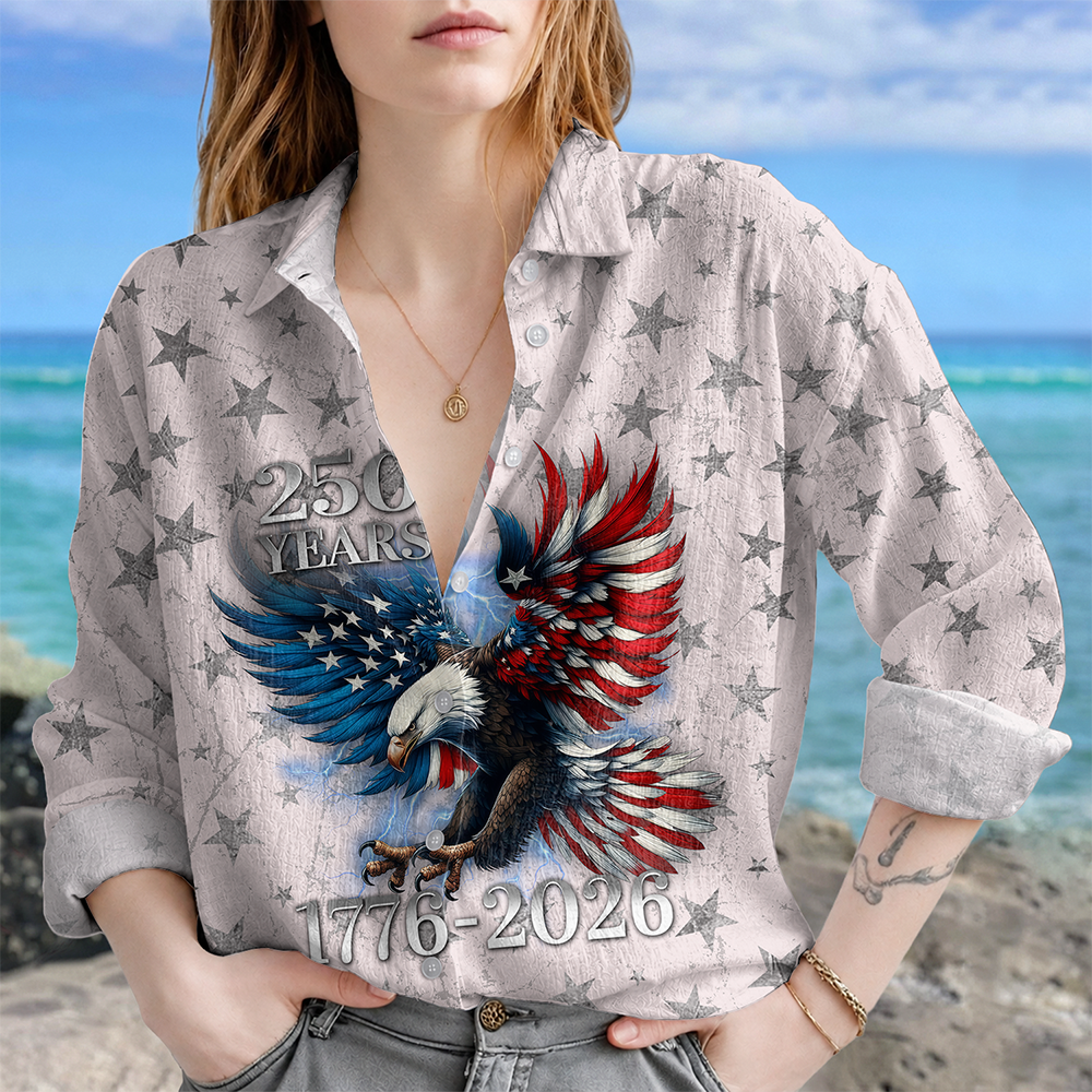Personalized 250th Anniversary Eagle Patriotic American Blouse Shirt CH07 911814