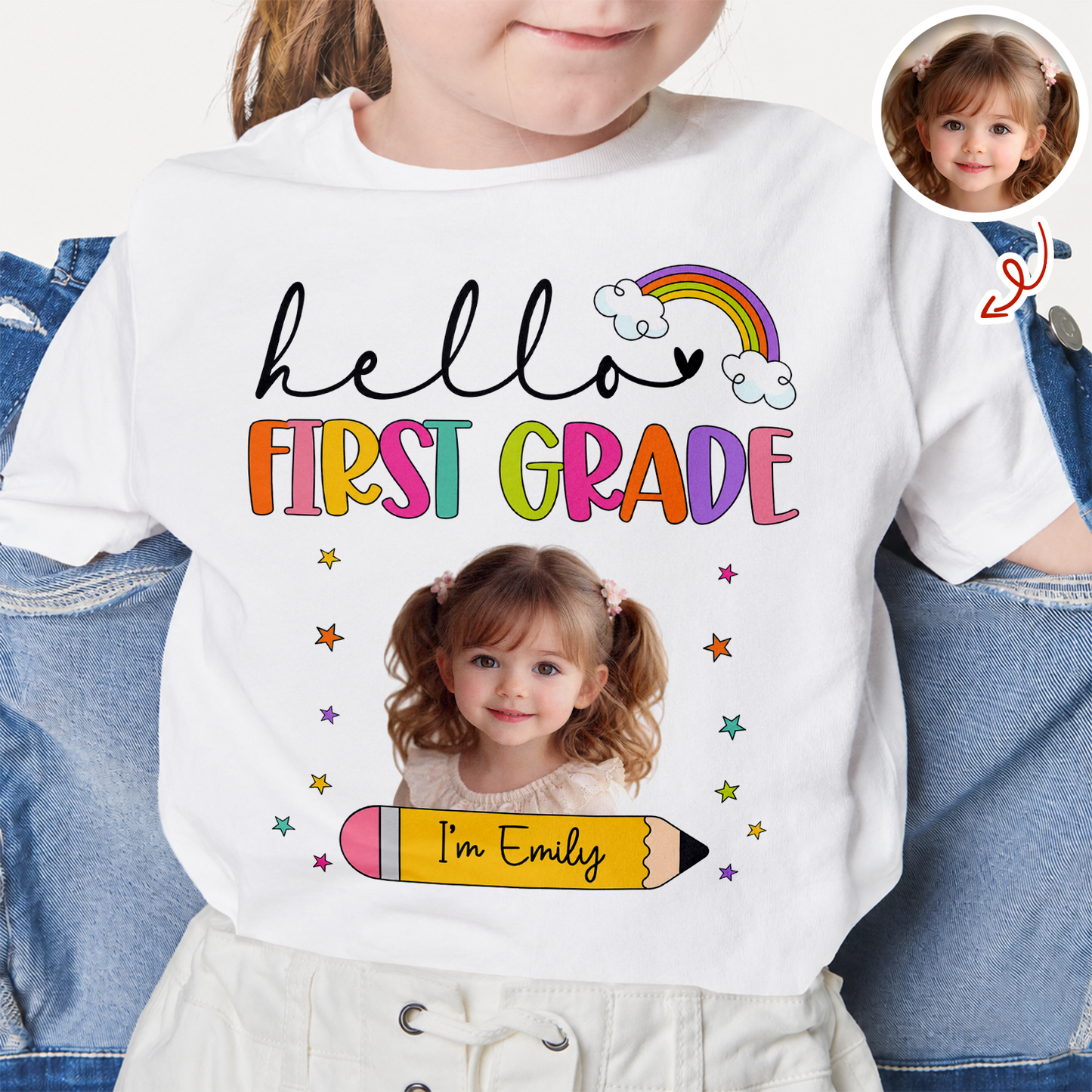 Custom Photo Kids Name Back To School Kid Shirt HA75 921714