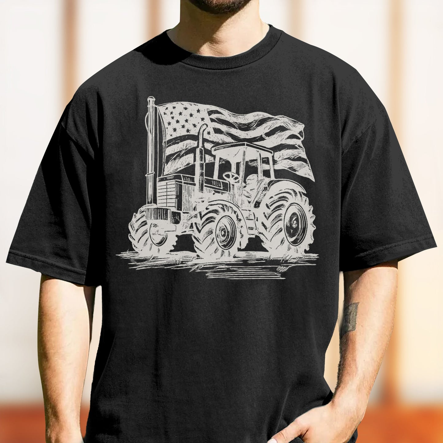 American Flag Tractor Comfort Shirt USA Independence Day Gift LM32 669217