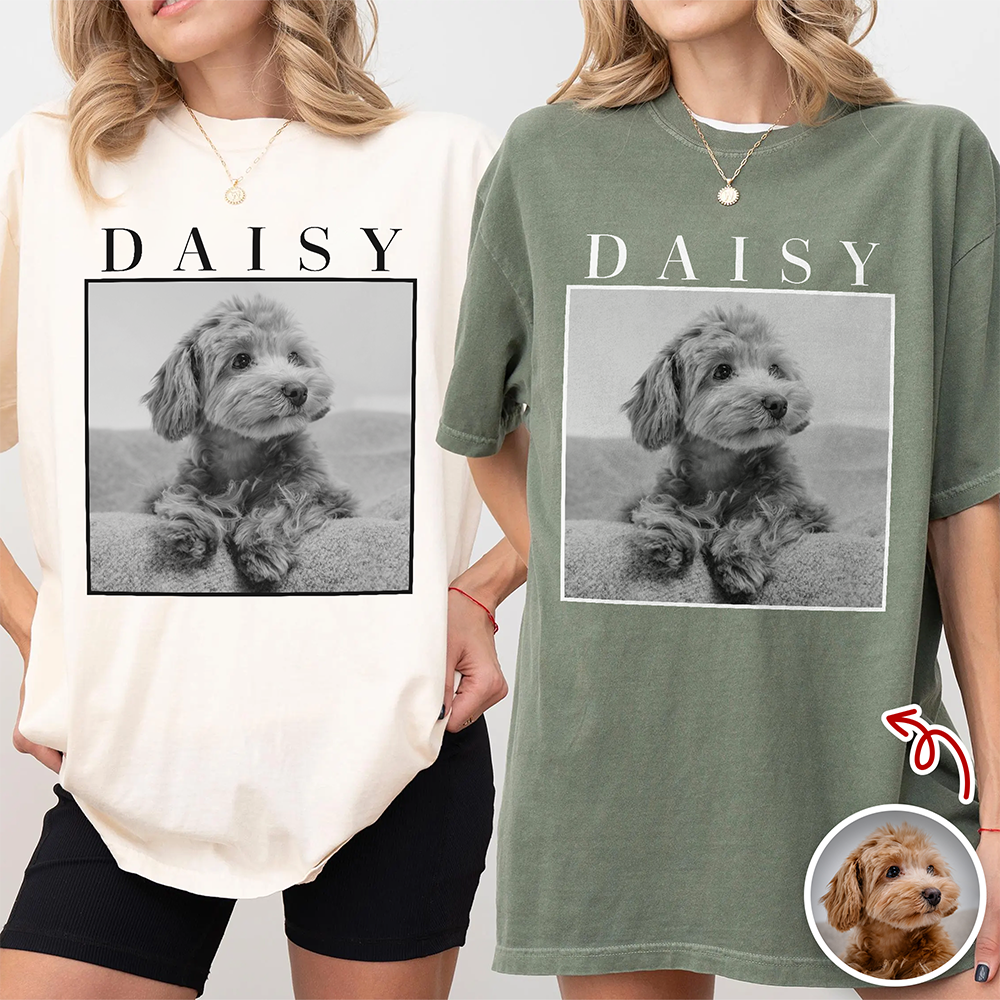 Custom Name & Photo Vintage Comfort Shirt Pet Memorial, Pet Lover Gift TH10 170375