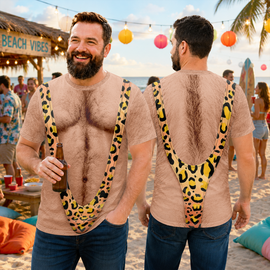 Funny Hairy Body Leopard AOP Shirt CH07 180114