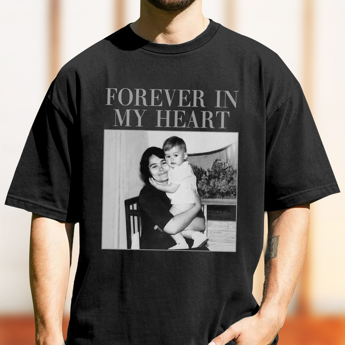 Custom Photo Forever In My Heart Comfort Shirt - Personalized Memorial Gift HA75 921694