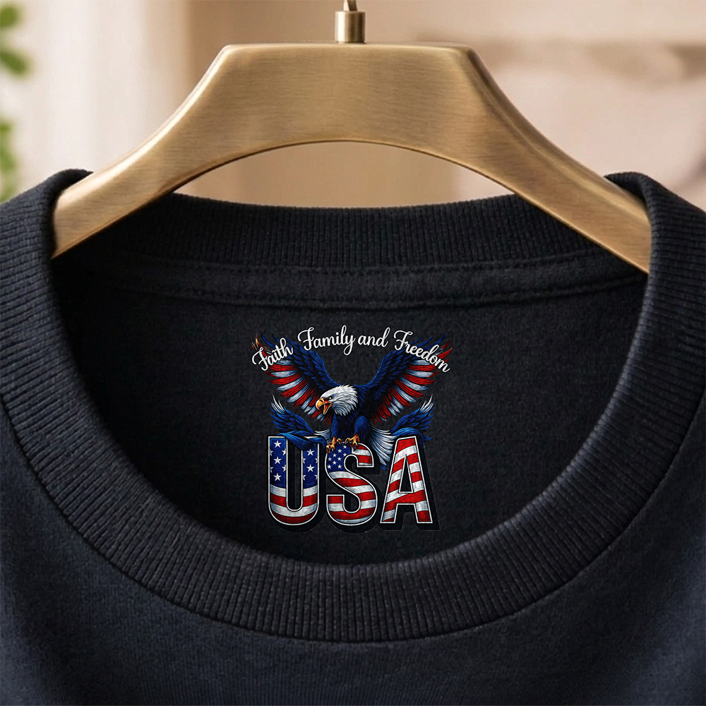Faith, Family & Freedom 250th Anniversary of America Neck Print Shirt CH07 910908