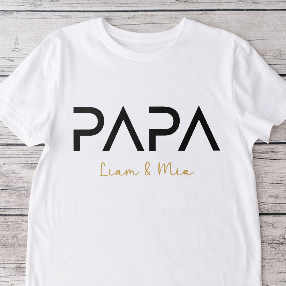 Custom Name Papa Bright Shirt Father's Day Gift HO82 902738