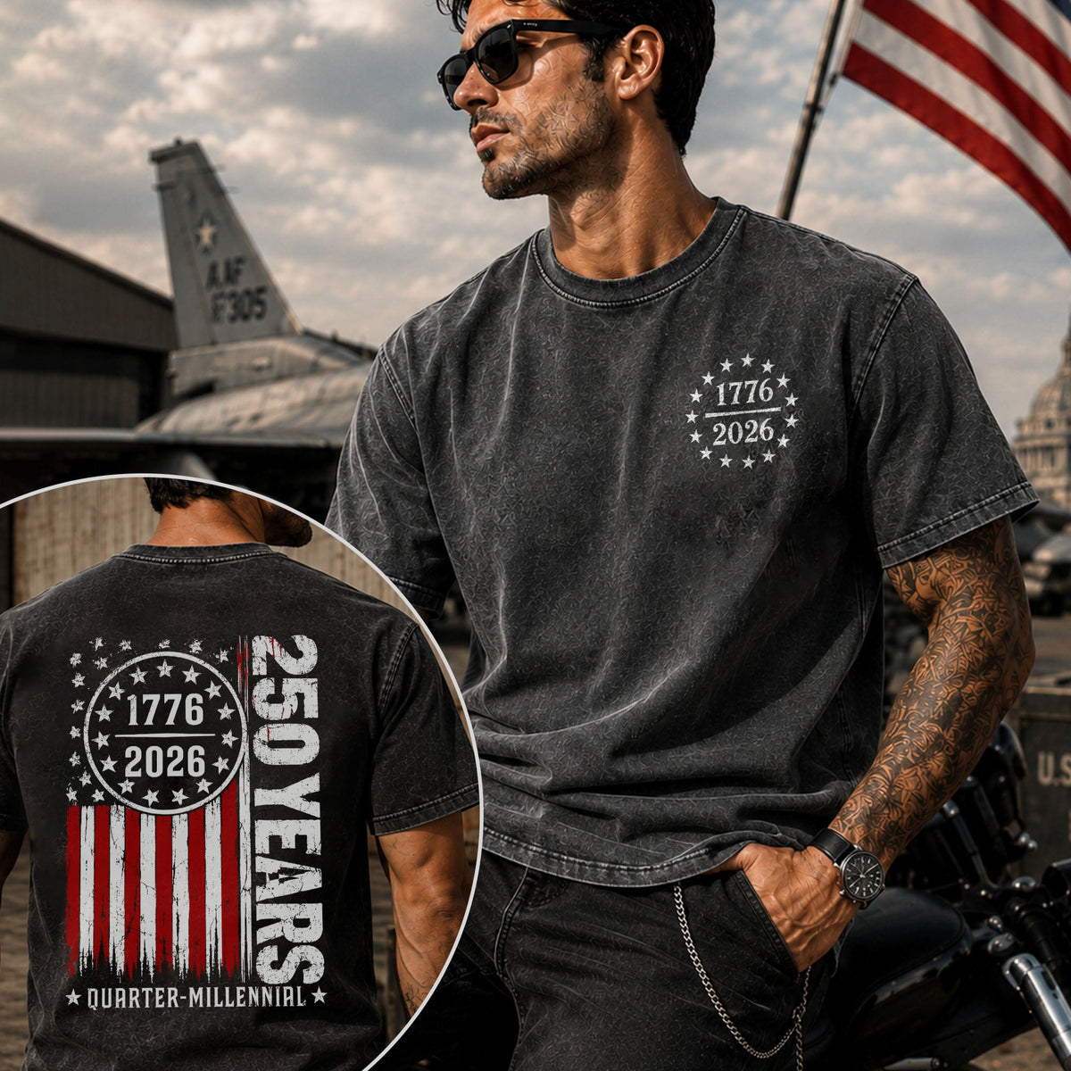 USA 250 Years Anniversary 1776-2026 Front & Back Comfort Shirt CH07 911980