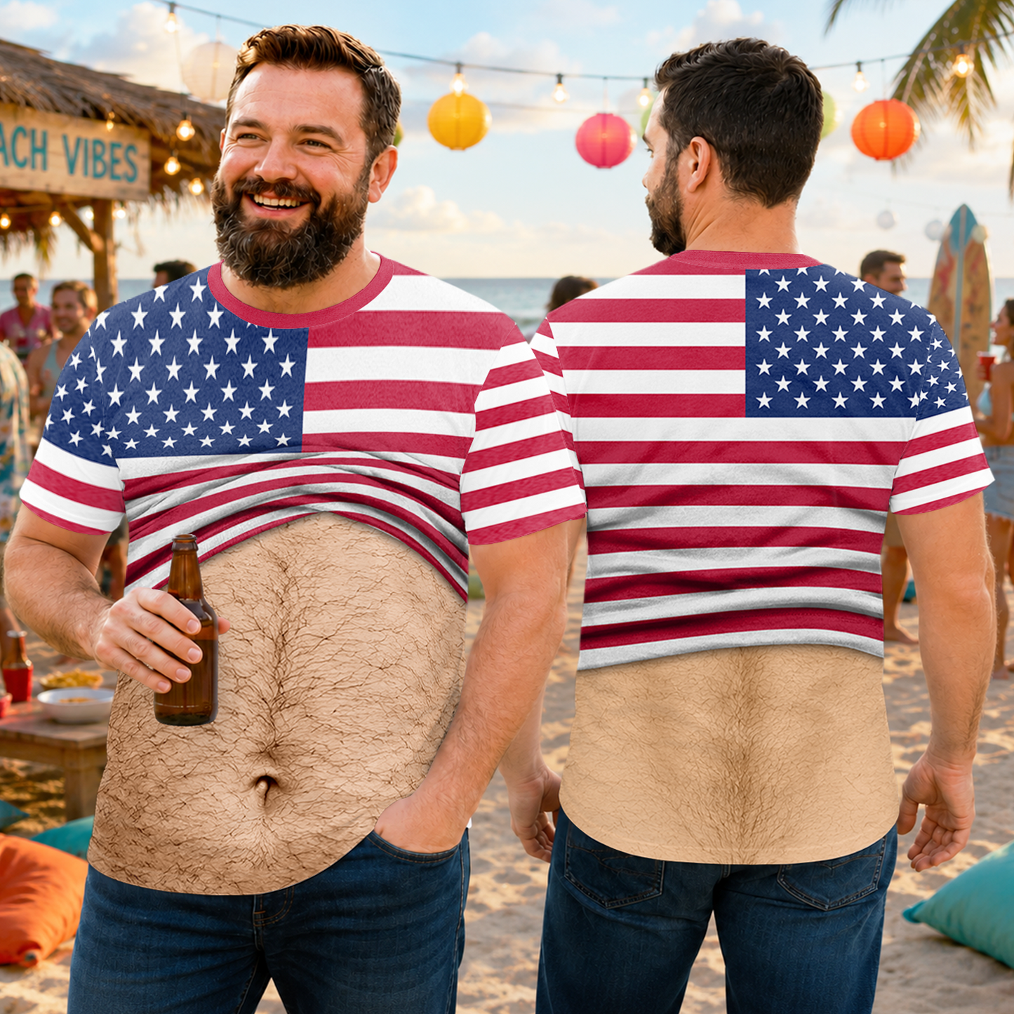 Custom 3D Funny Hairy Body Personalized Full Print 3D Shirt TH10 170415