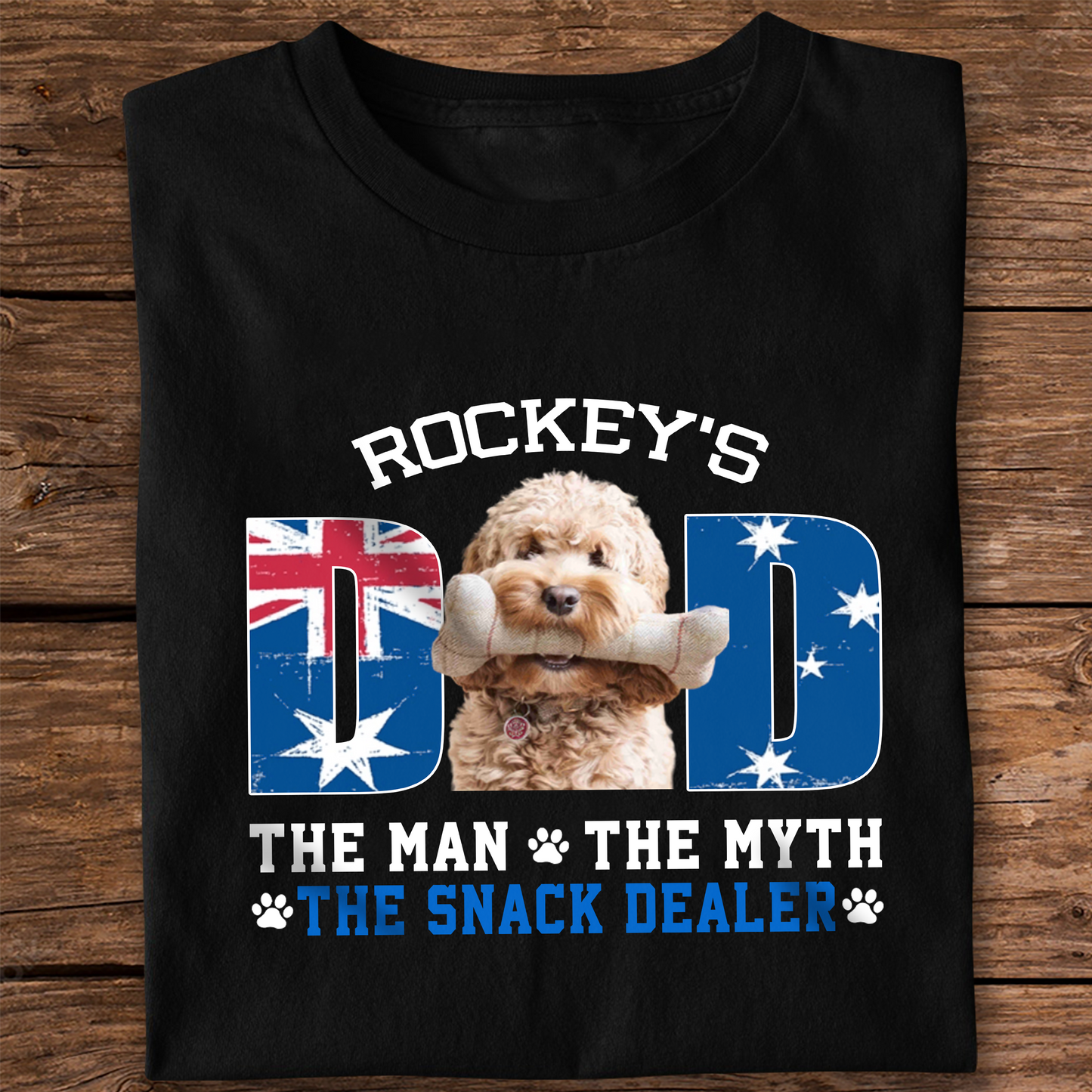 Custom Photo Dog - Dog's Dad The Man The Myth The Dealer Australia Flag Dad Shirt HA75 892880