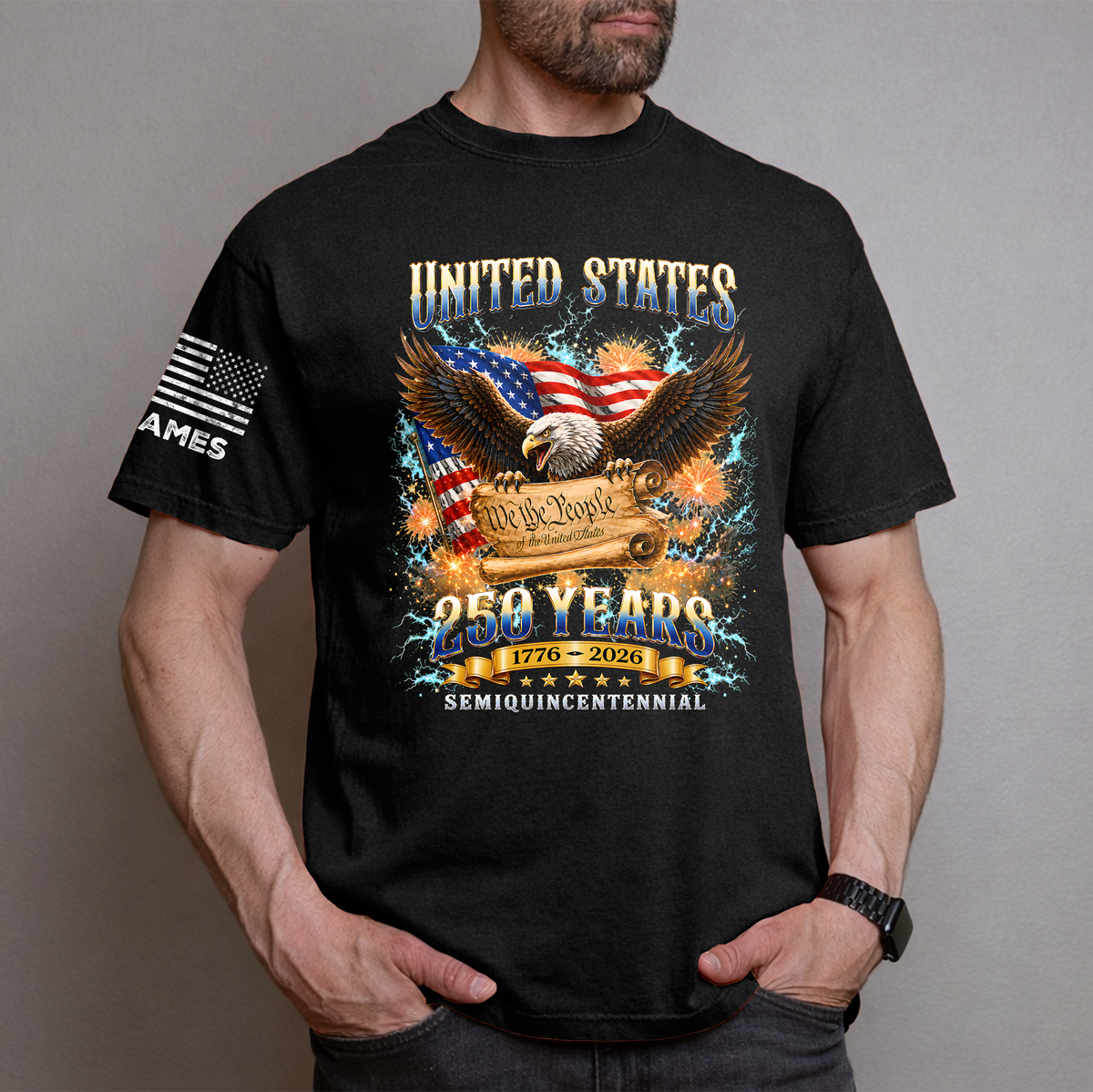 Personalized USA 250th Anniversary Eagle 1776¨C2026 Short Sleeve Print Shirt LM32 669045