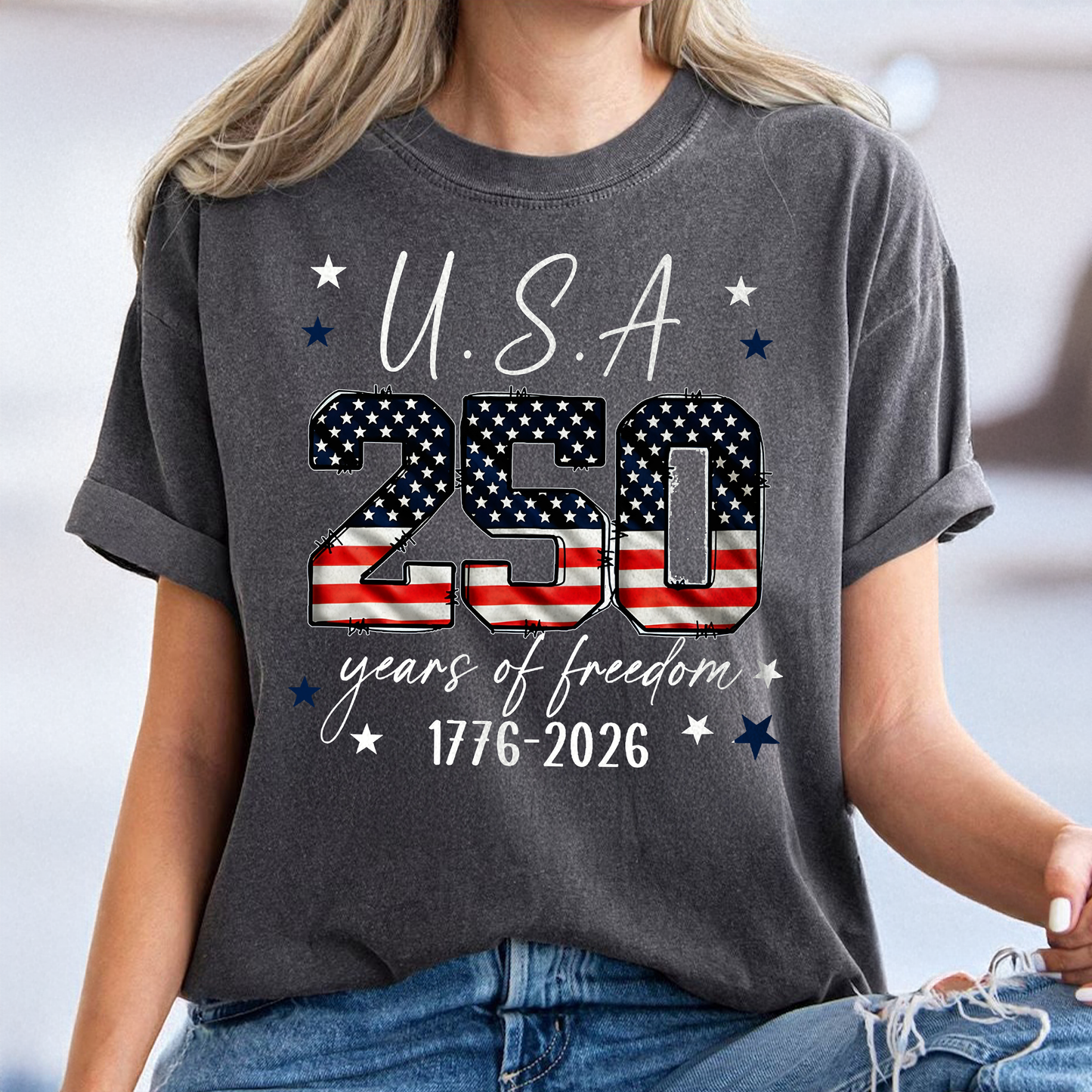U.S.A 250 Years Of Freedom Comfort Shirt TH10 170119