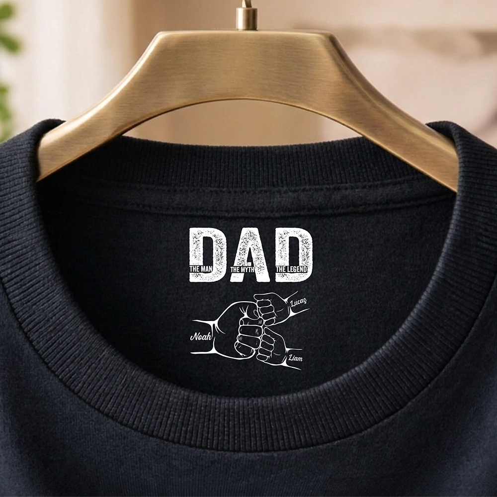 Custom Name Dad The Man The Myth The Legend Back Neck Shirt Personalized Father's Day Gift HA75 920792