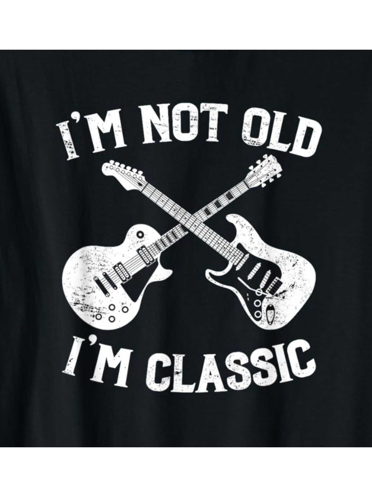 I'm Not Old I'm Classic Funny Rock & Roll Retro Trendy Birthday Printed T-shirt, Men's Casual and Comfortable T-shirt Summer, Men's Short-sleeved Top for Everyday Activities Birthday Gift to Men