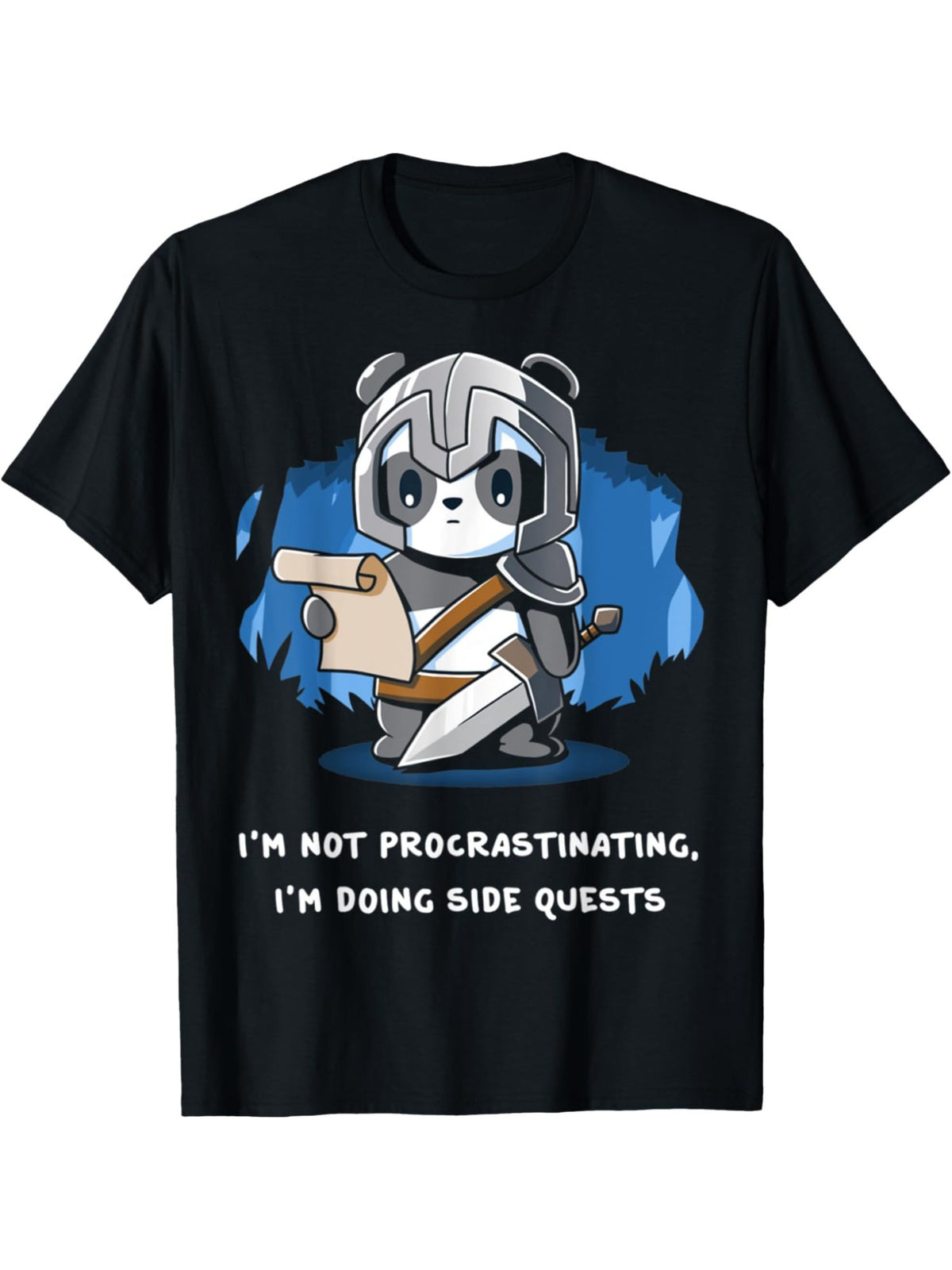 I'm Not Procrastinating I'm Doing Side Quests Retro Trendy Printed T-shirt, Men'S Casual and Comfortable T-shirt Summer, Men'S Short-sleeved Top for Everyday Activities Birthday Gift to Men
