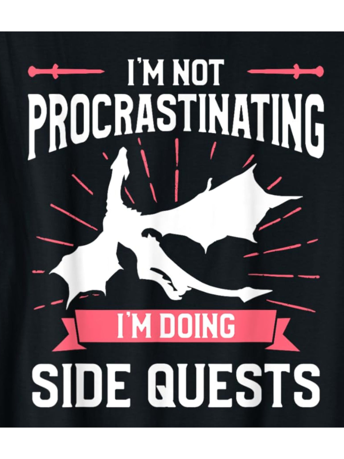 I'm Not Procrastinating I'm Doing Side Quests Retro Trendy Printed T-shirt, Men'S Casual and Comfortable T-shirt Summer, Men'S Short-sleeved Top for Everyday Activities Birthday Gift to Men