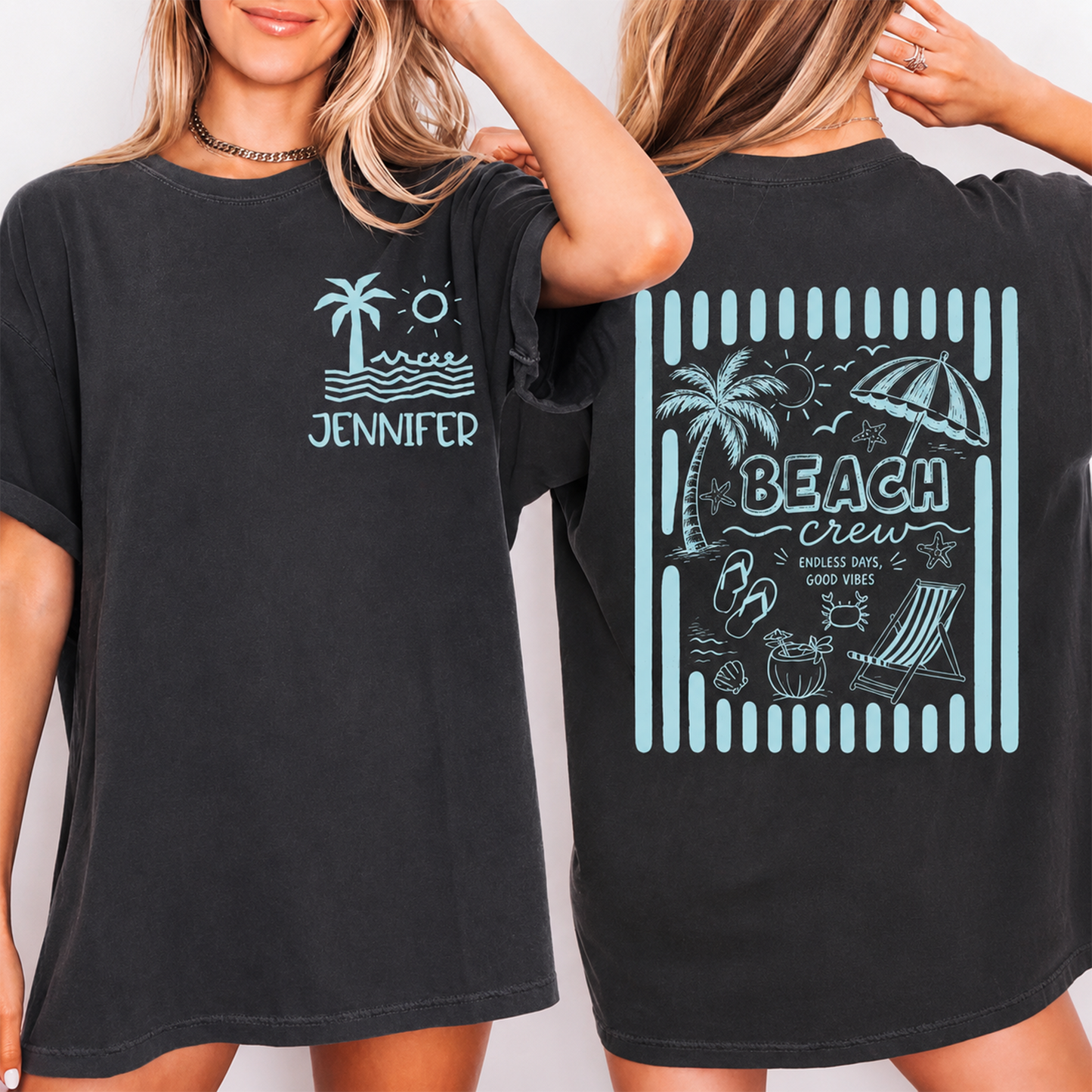 Custom Name Beach Vacation Family Front & Back Comfort Shirt ¨C Summer Gift HO82 903026
