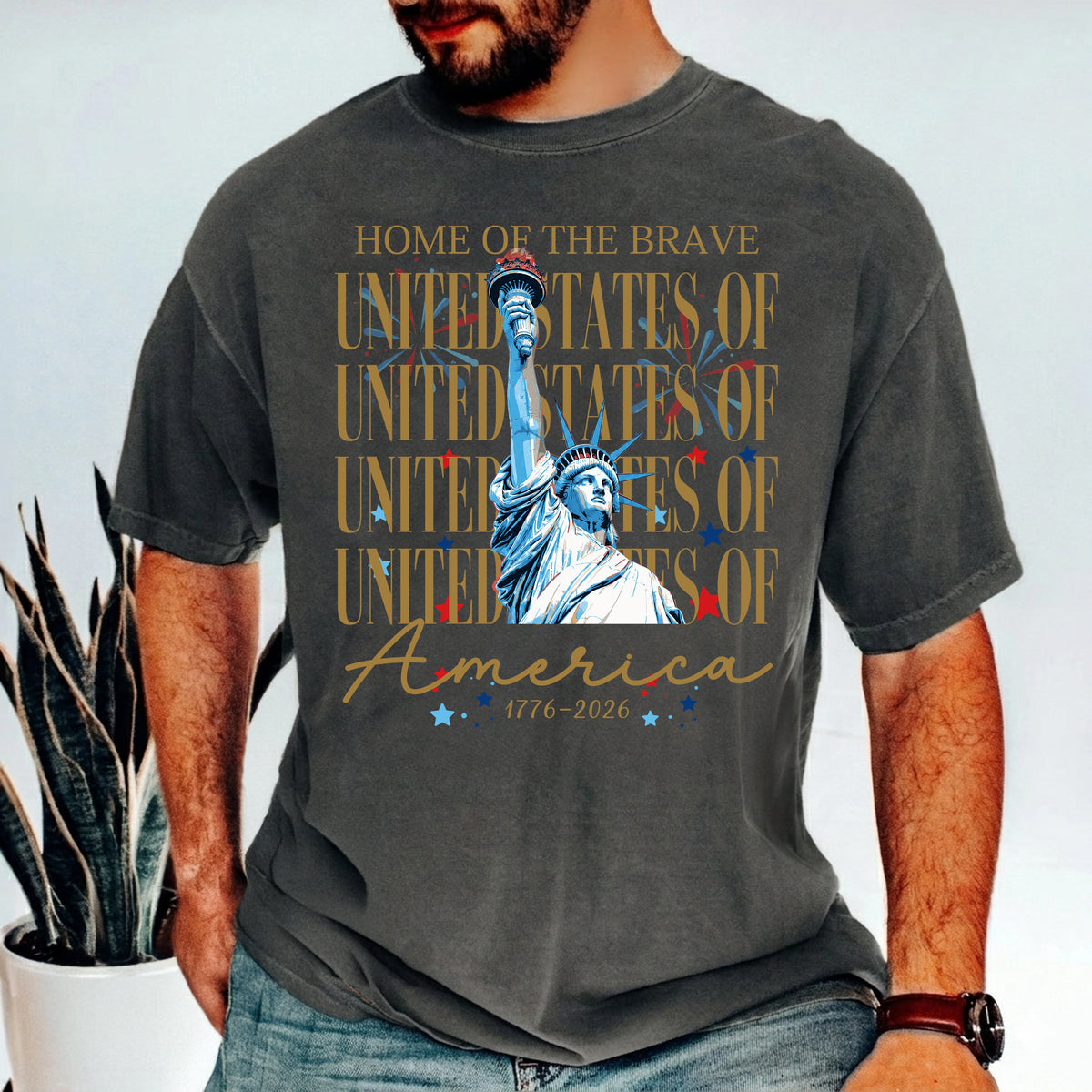 Home Of The Brave United States Of America 1776 - 2026 Comfort Shirt TH10 170147