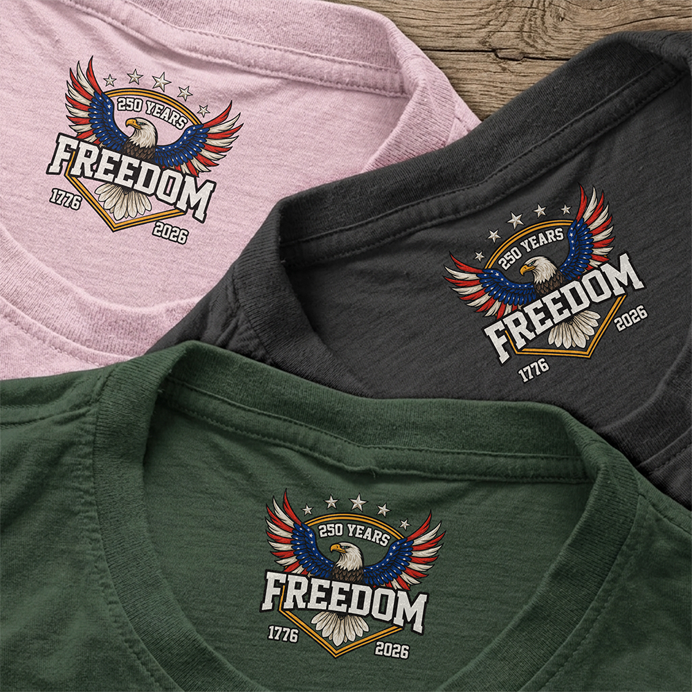 250 Years of Freedom 1776¨C2026 Anniversary Neck Print Shirt Patriotic Gift CH07 910920