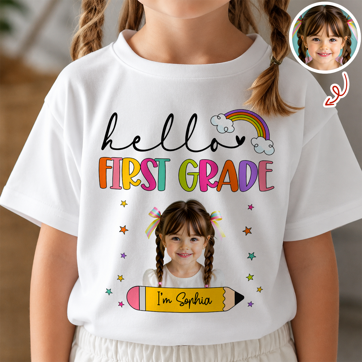 Custom Photo Kids Name Back To School Kid Shirt HA75 921714