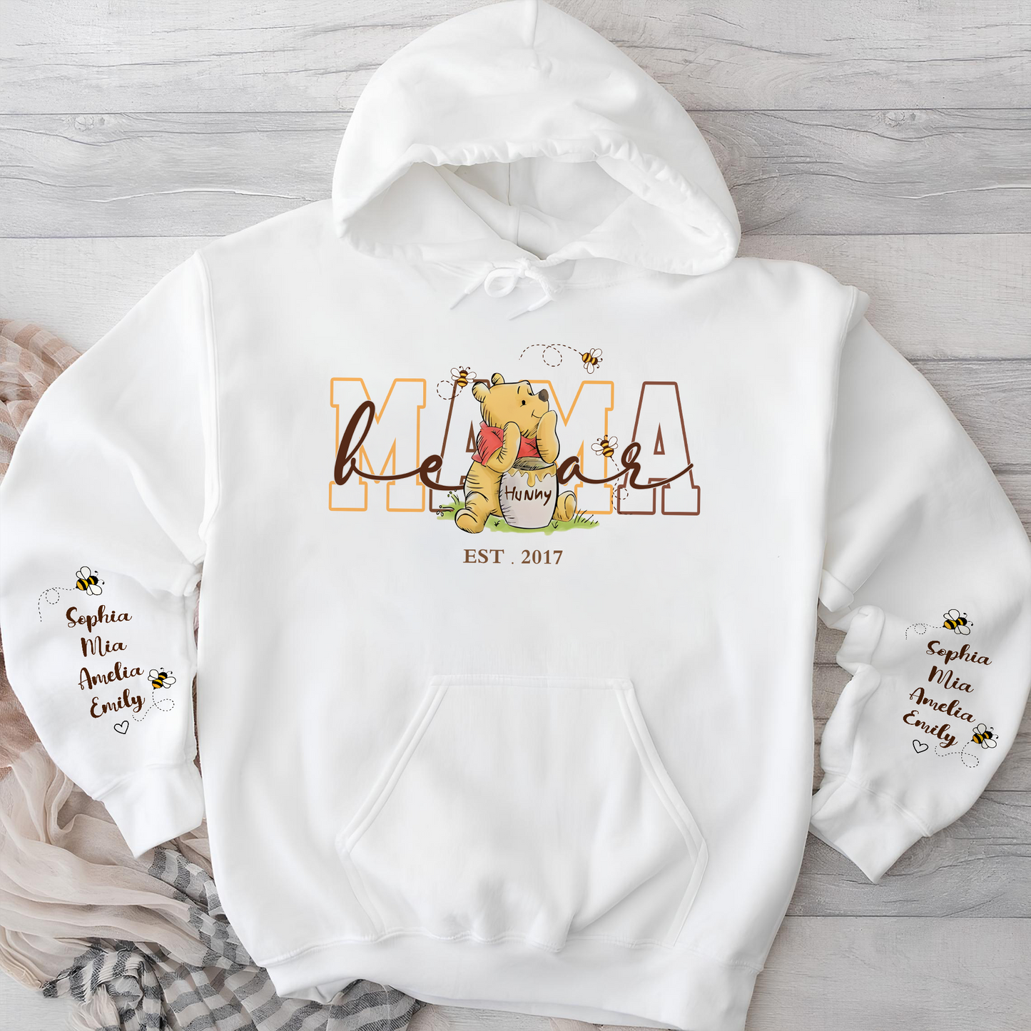 Custom Mama Bear Mom with Kids Names Sleeve Sweatshirt Cozy Gift for Mother¡¯s Day HO82 902160