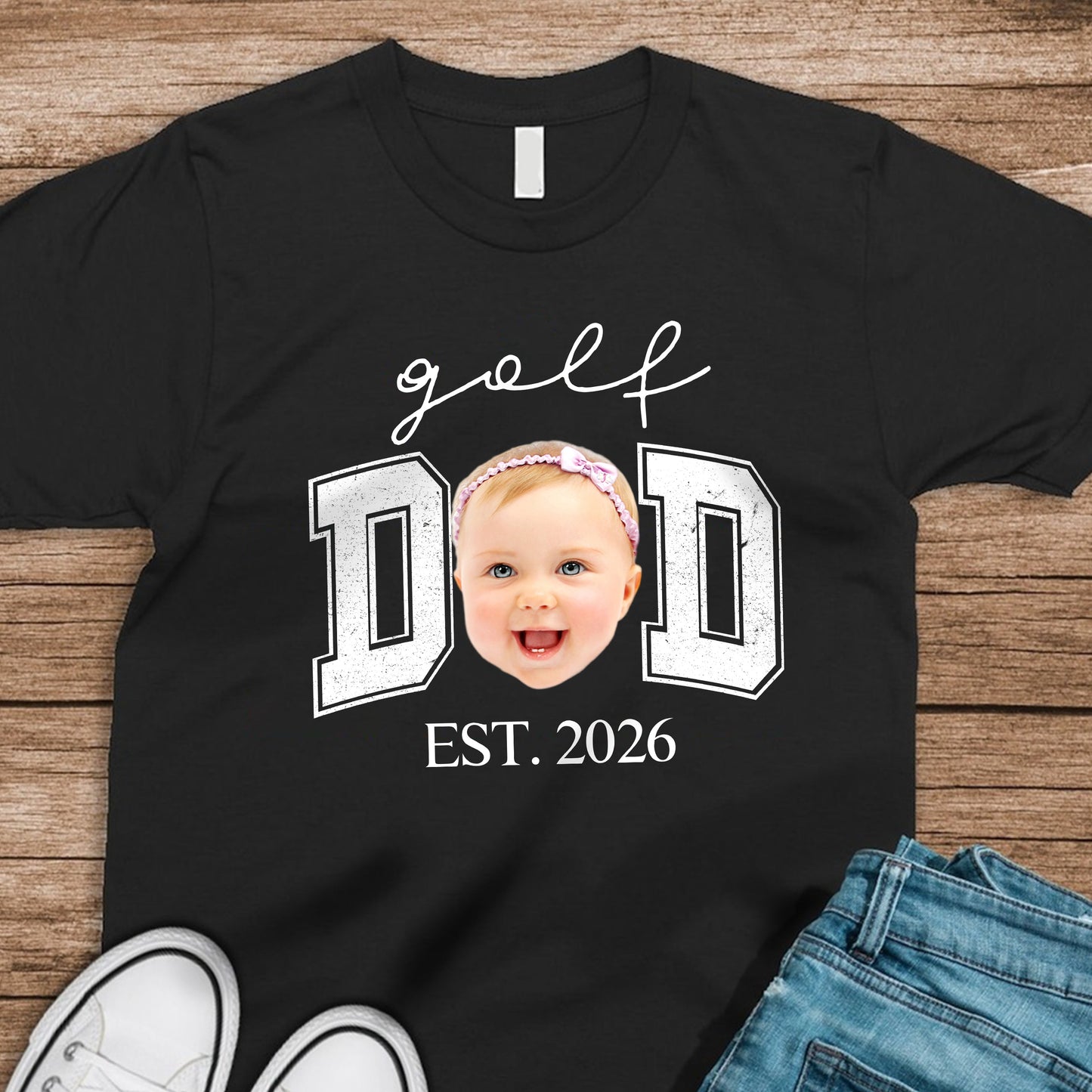 Custom Photo Golf Dad Dark Shirt - Personalized Father¡¯s Day Gift TH10 169841