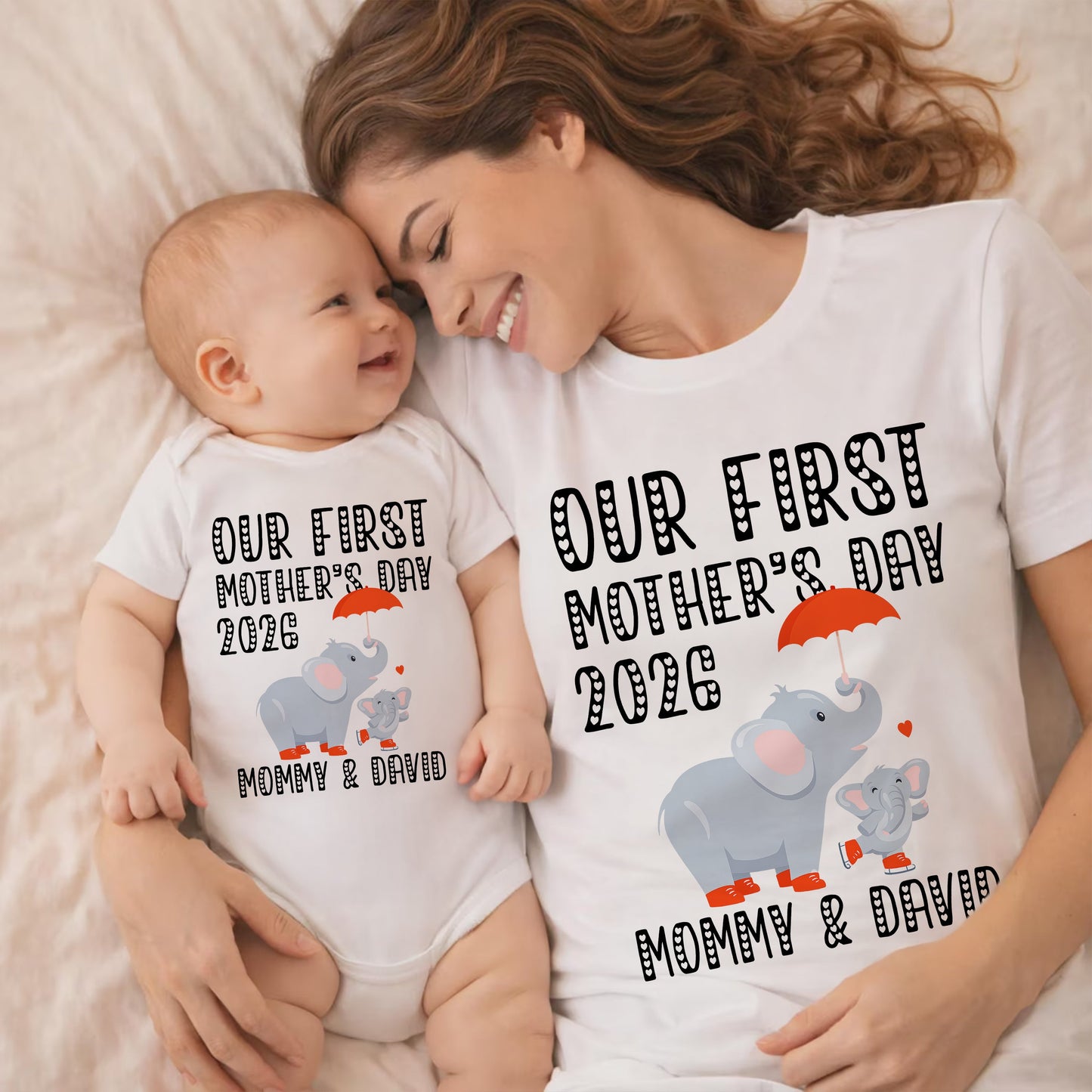 Custom Name Our First Mother's Day 2026 Matching Family Shirt LM32 899619