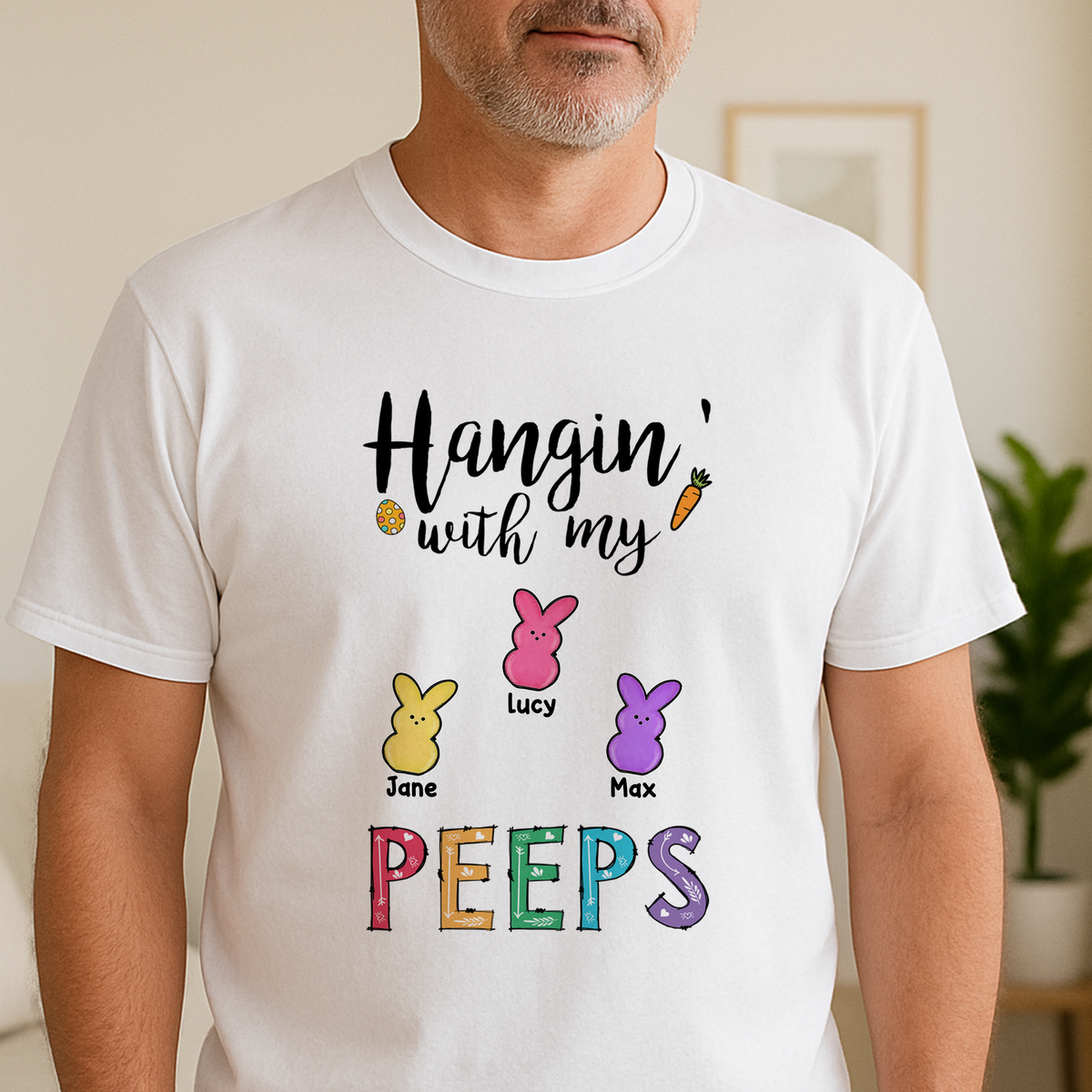 Hangin¡¯ With My Peeps Easter Bright Shirt Personalized Gift For Easter Day HO82 901210