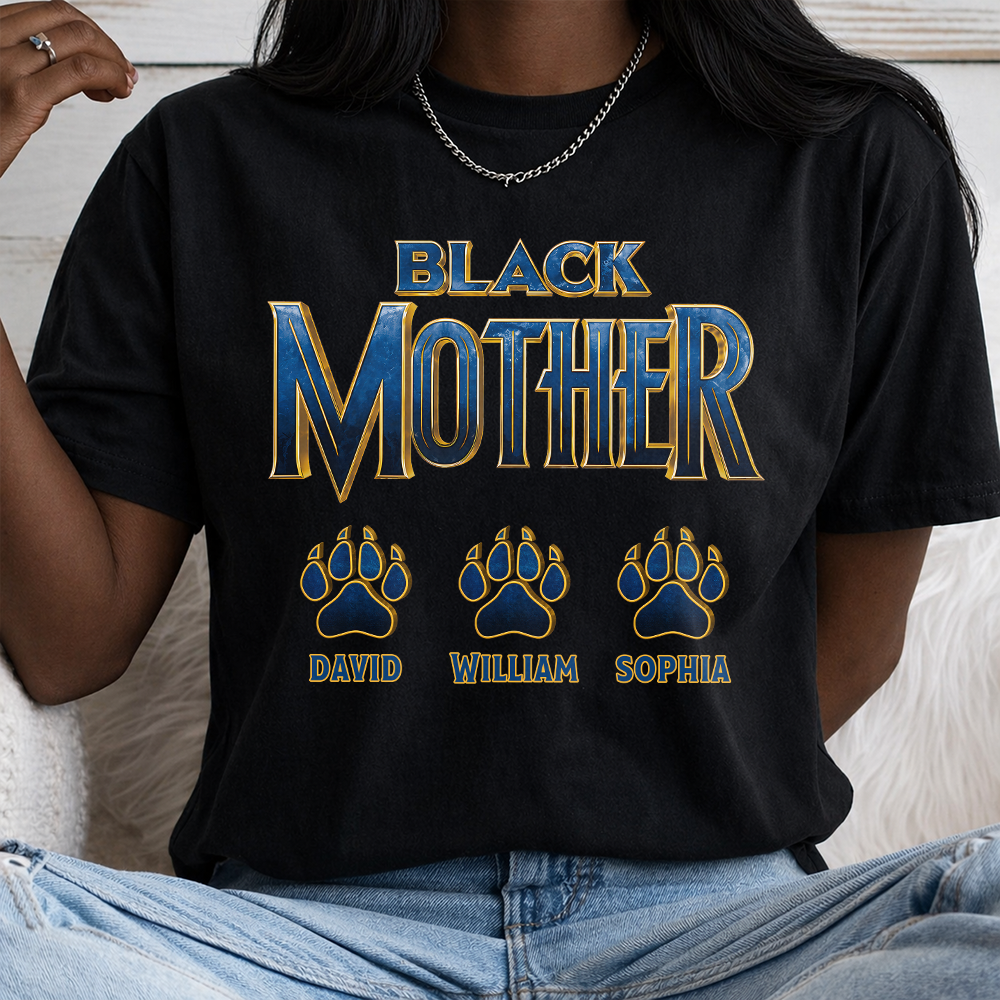 Custom Kids Names Black Mother Panther Dark Shirt, Personalized Mother¡¯s Day Gift LM32 899887