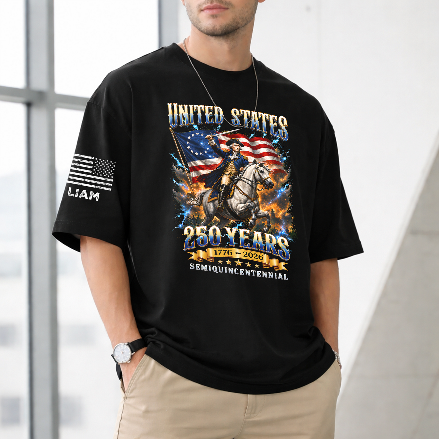 Personalized USA 250th Anniversary Eagle 1776¨C2026 Short Sleeve Print Shirt LM32 669045