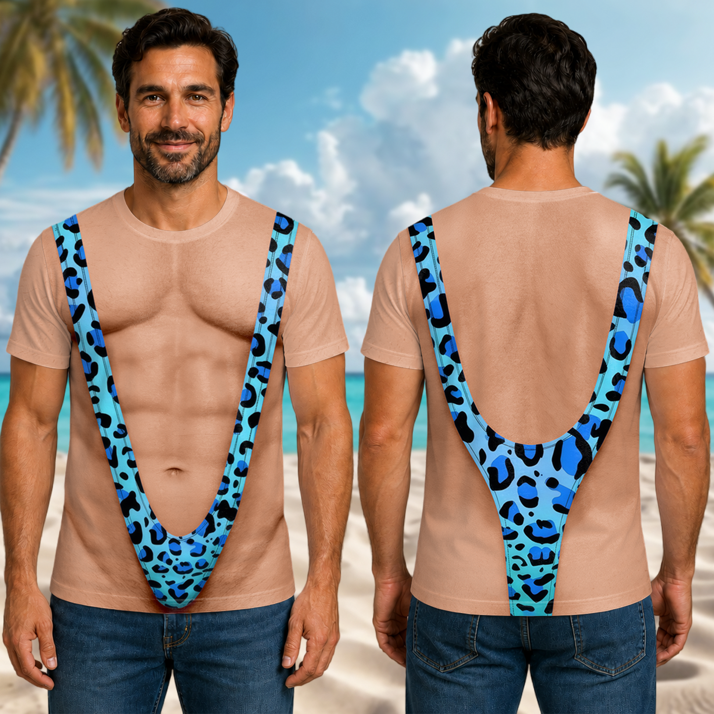 Funny Hairy Body Leopard AOP Shirt CH07 180114