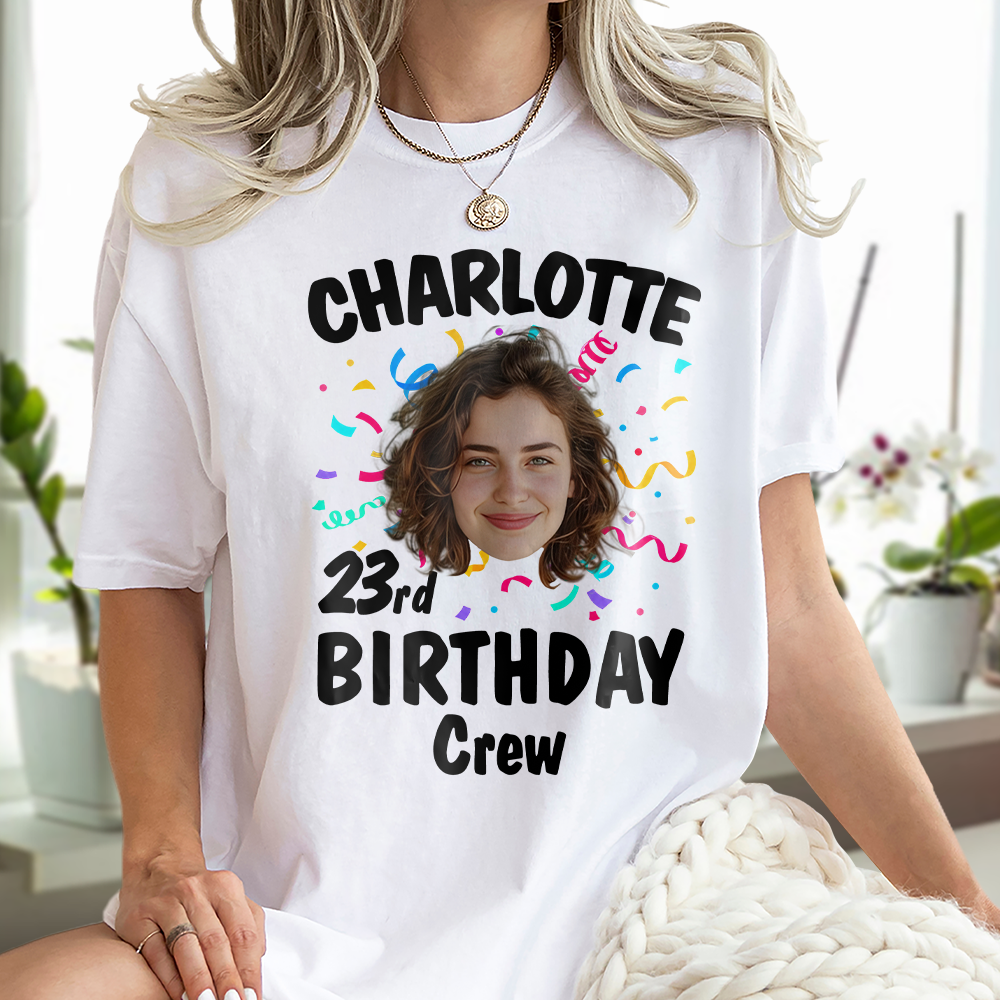 Custom Face Photo Birthday Bright Shirt LM32 899925