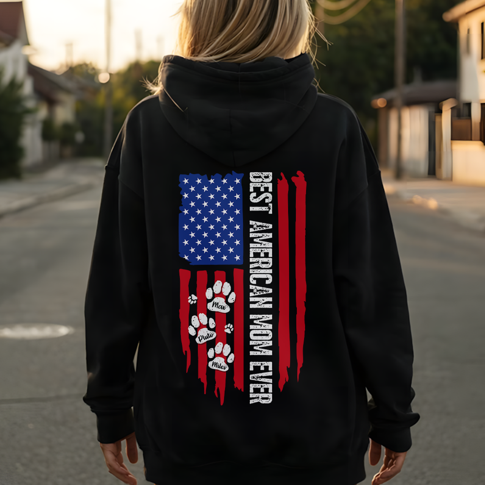 Custom Name Best American Mom Ever Back Shirt TH10 898685