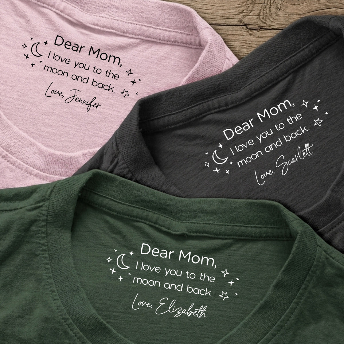 I Love You To The Moon And Back - Personalized Neck Print Back Shirt HO82 901696